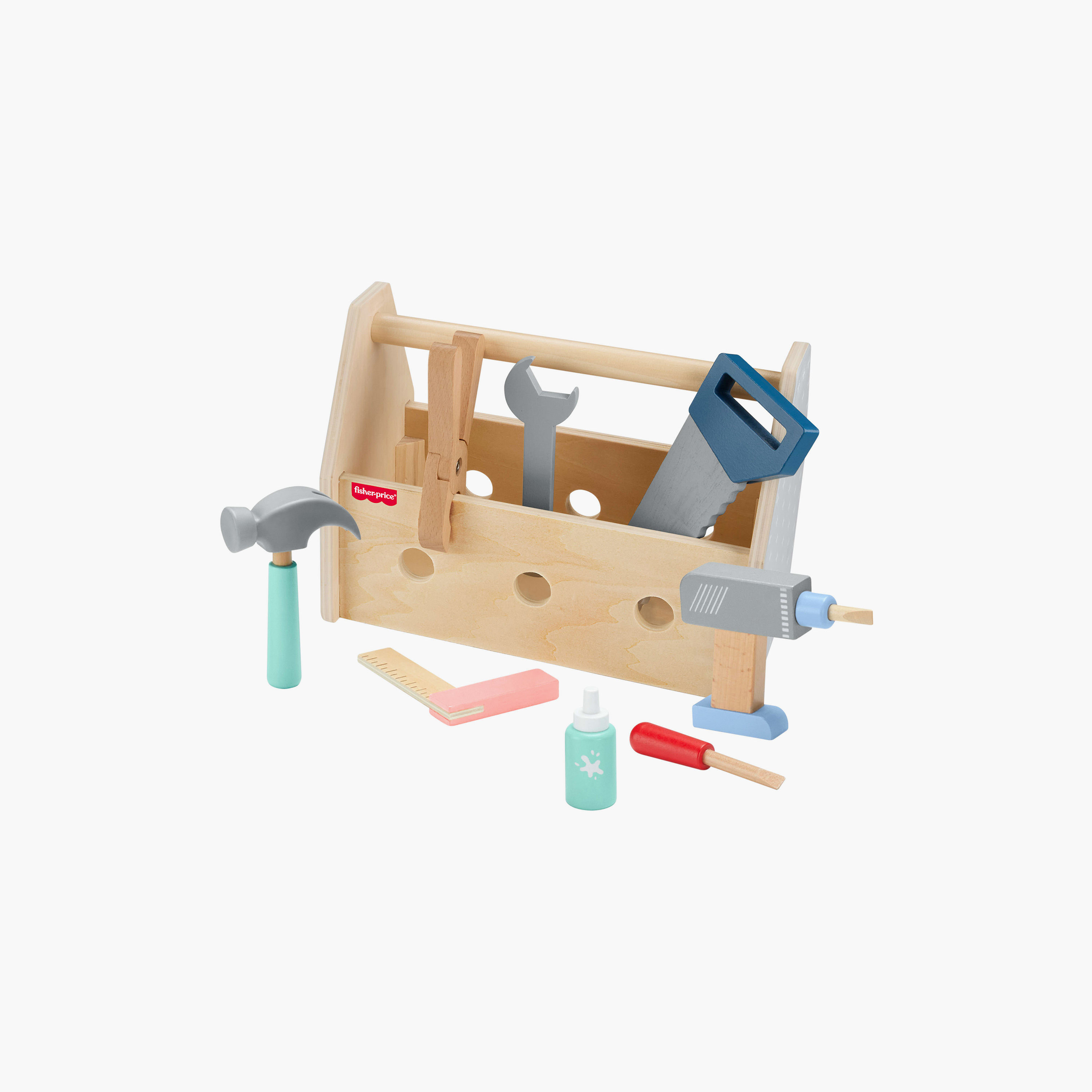 Fisher Price 9-Piece Wooden Tool Box Set-toys-roleplay-toolsandconstructionsets-image-2