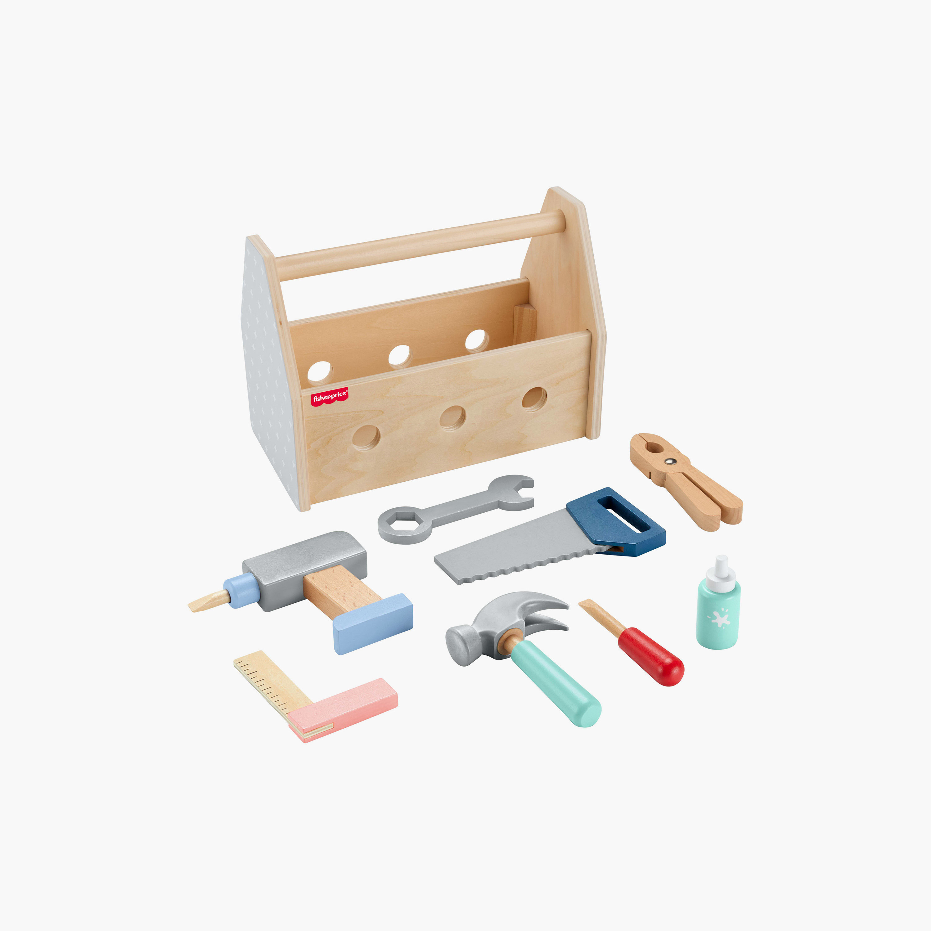 Fisher Price 9-Piece Wooden Tool Box Set-toys-roleplay-toolsandconstructionsets-image-3