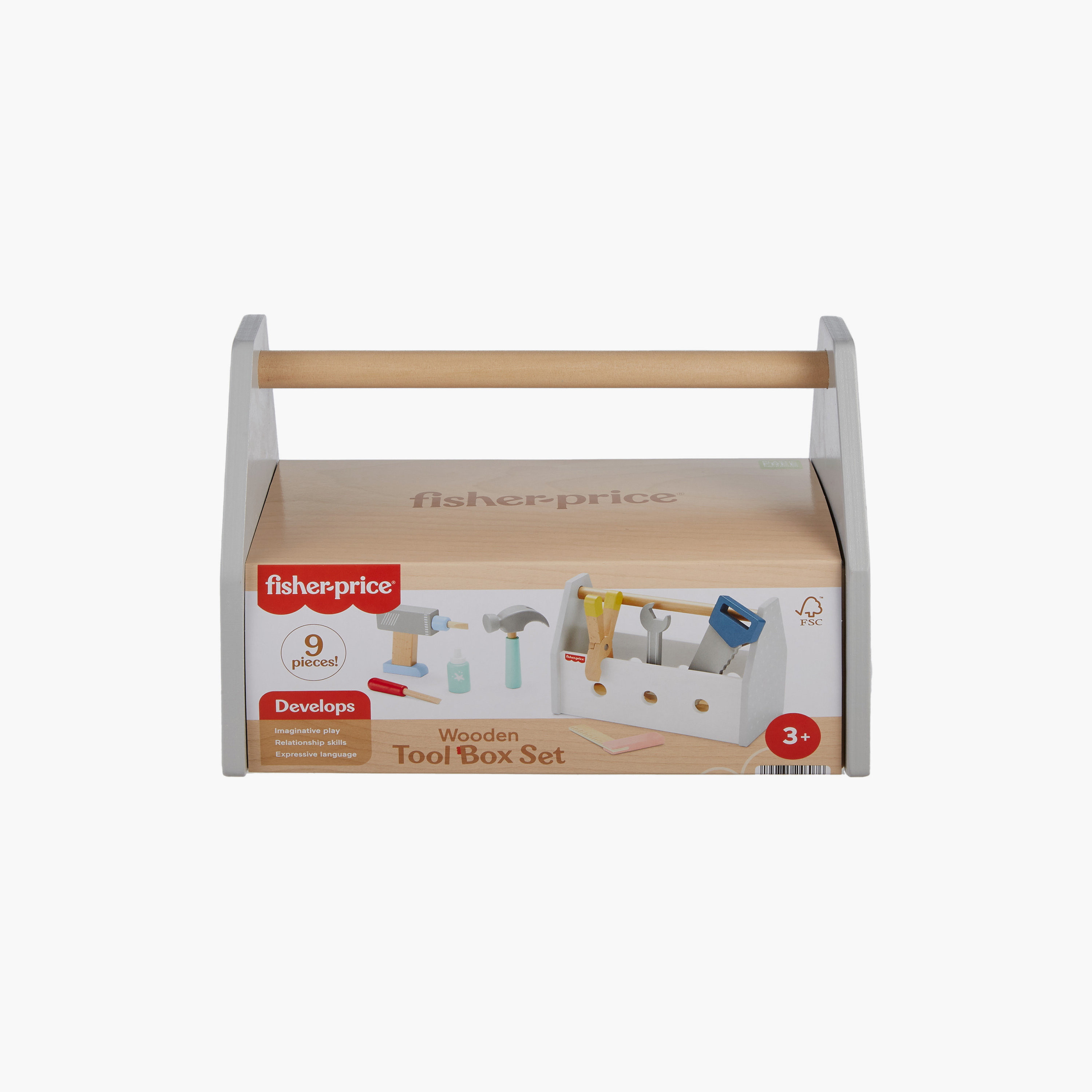 Fisher Price 9-Piece Wooden Tool Box Set-toys-roleplay-toolsandconstructionsets-image-6