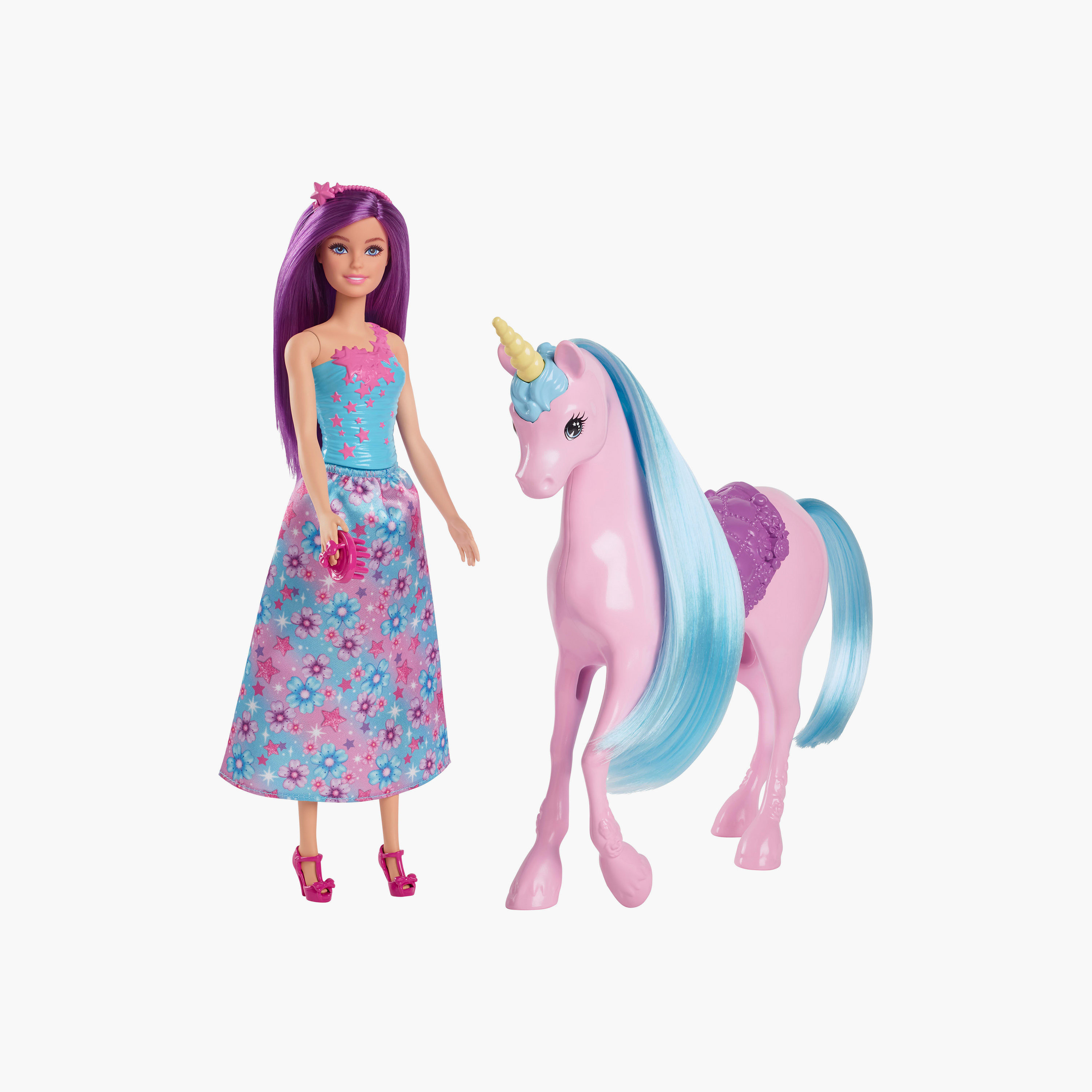 Barbie Doll & Unicorn Set with Doll Accessories-toys-dollsandplaysets-dollplaysets-image-1