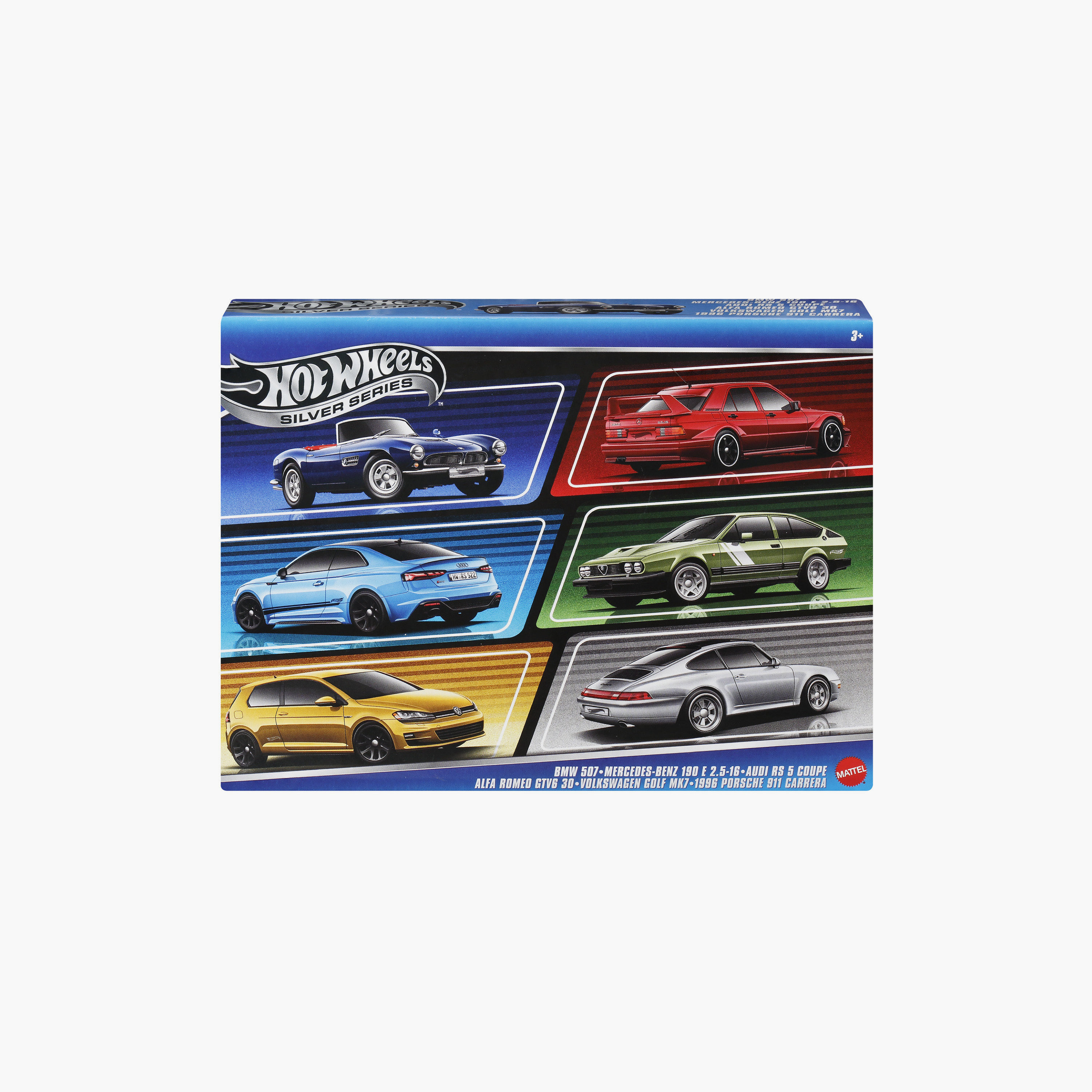 Hot Wheels 6-Piece Silver Themed Euro Style Die Cast Toy Cars-toys-playvehicles-diecastcars-image-5