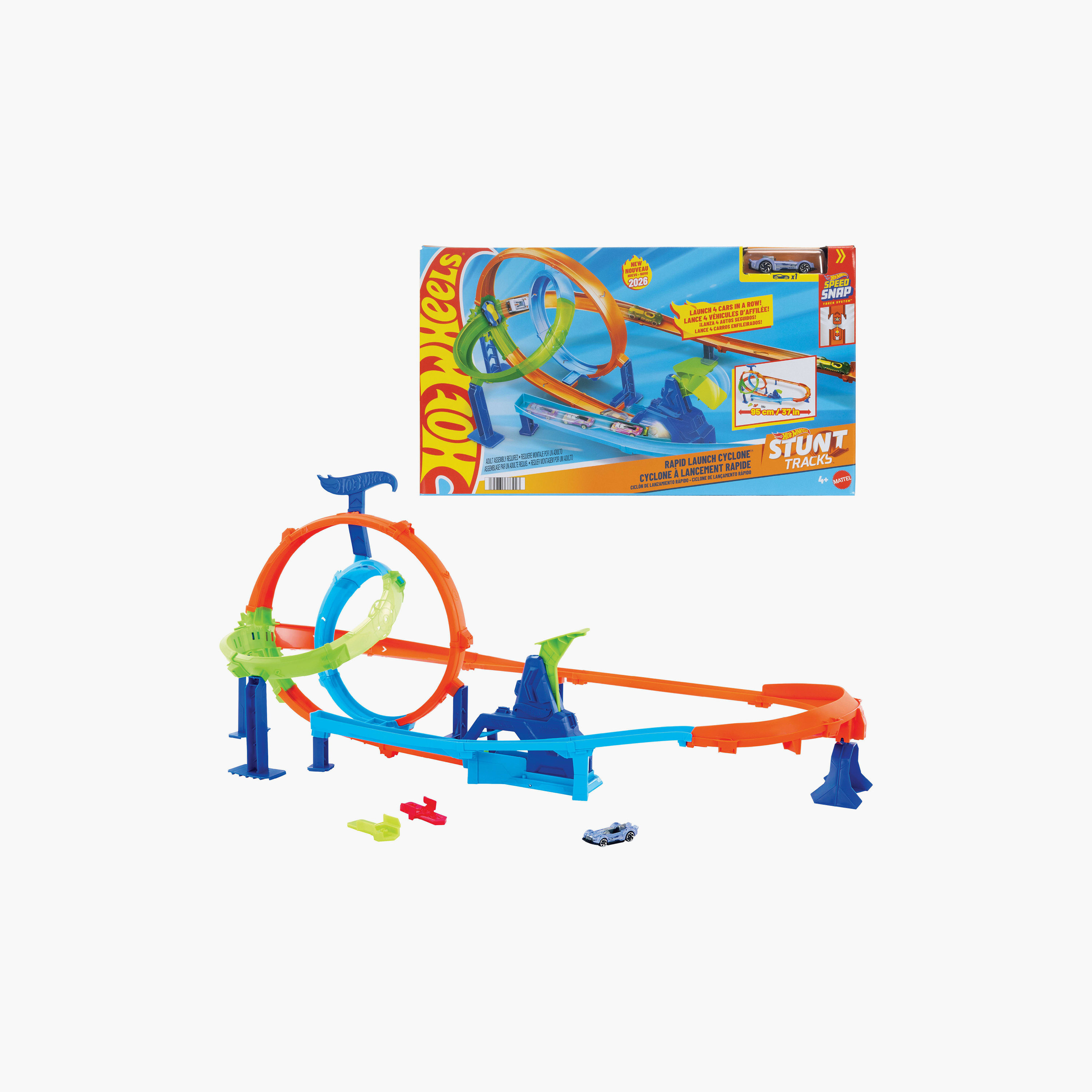 Hot Wheels Rapid Launch Cyclone Track Set with Car-toys-playvehicles-racetracks-image-2