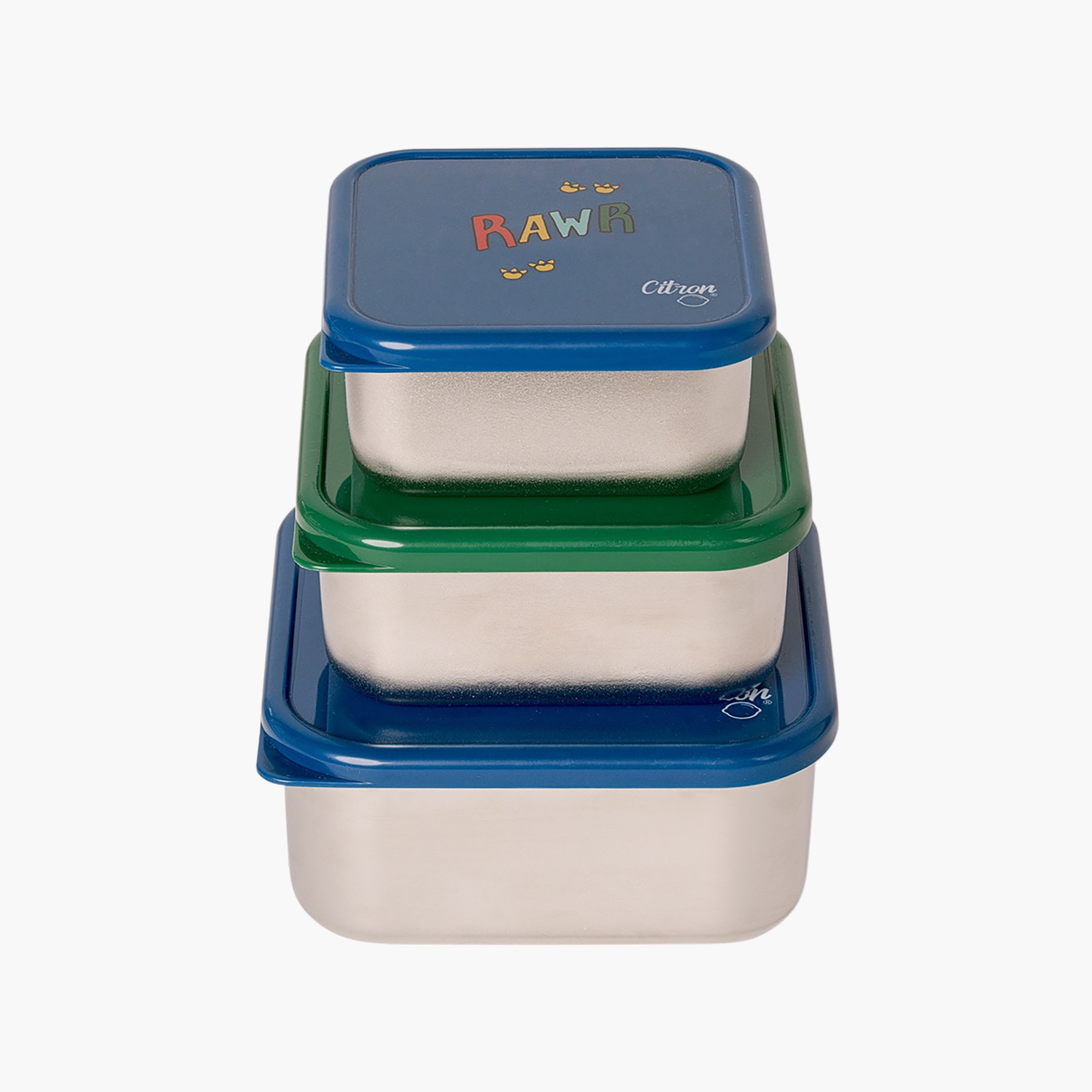 مجموعة علب غداء سيترون - 3 قطع، سعة 1200 مل، بتصميم ديناصور-school-lunchessentials-lunchboxes-image-1