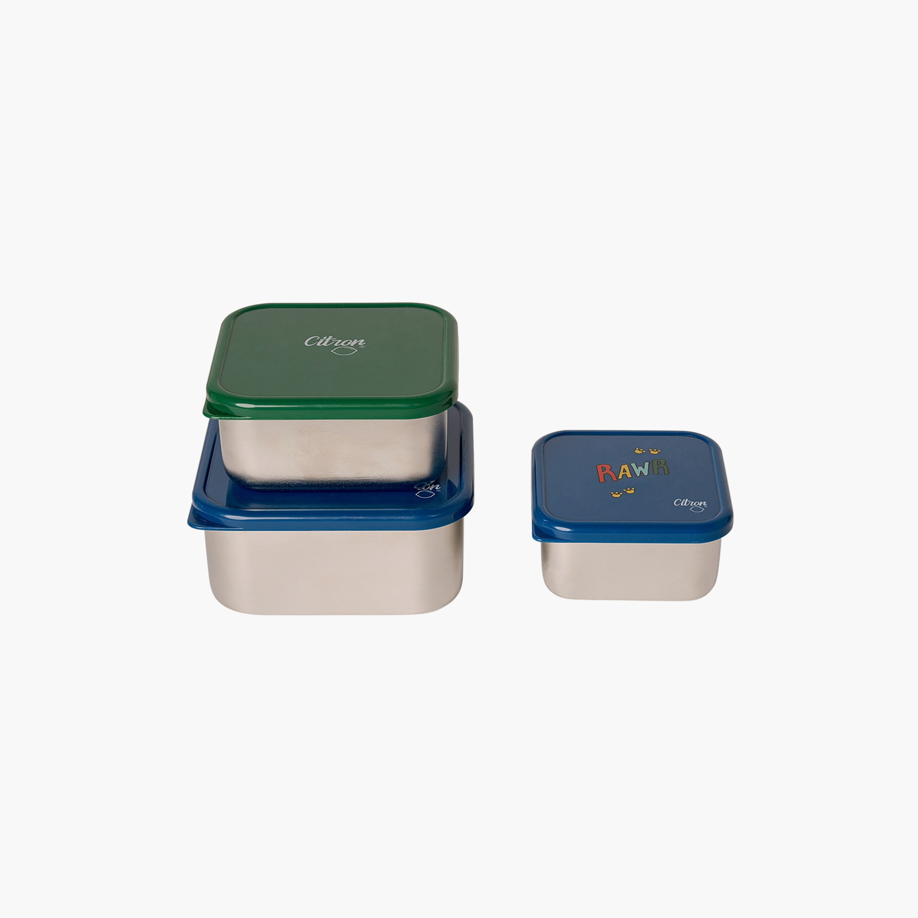 مجموعة علب غداء سيترون - 3 قطع، سعة 1200 مل، بتصميم ديناصور-school-lunchessentials-lunchboxes-image-2