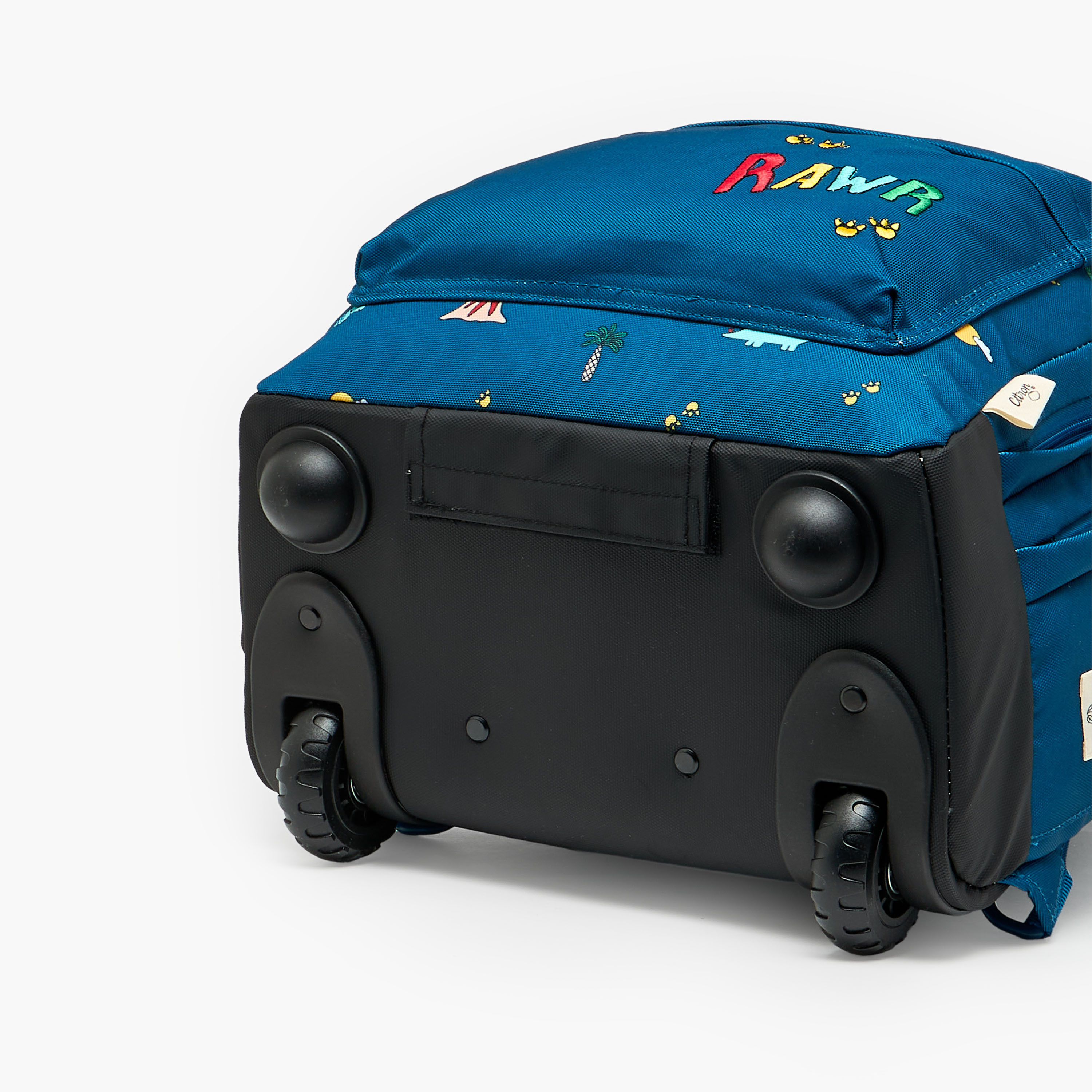 Citron Trolley Bag-Dino-2 Cmprt- (Recycled Pet) Blue - 35X45X21-school-bagsandbackpacks-trolleybags-image-13