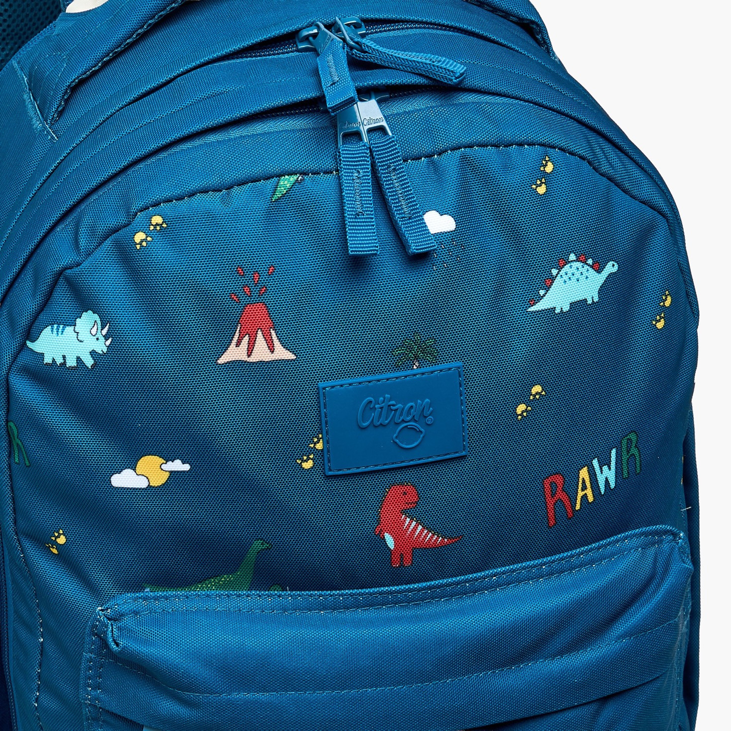 Citron Trolley Bag-Dino-2 Cmprt- (Recycled Pet) Blue - 35X45X21-school-bagsandbackpacks-trolleybags-image-4