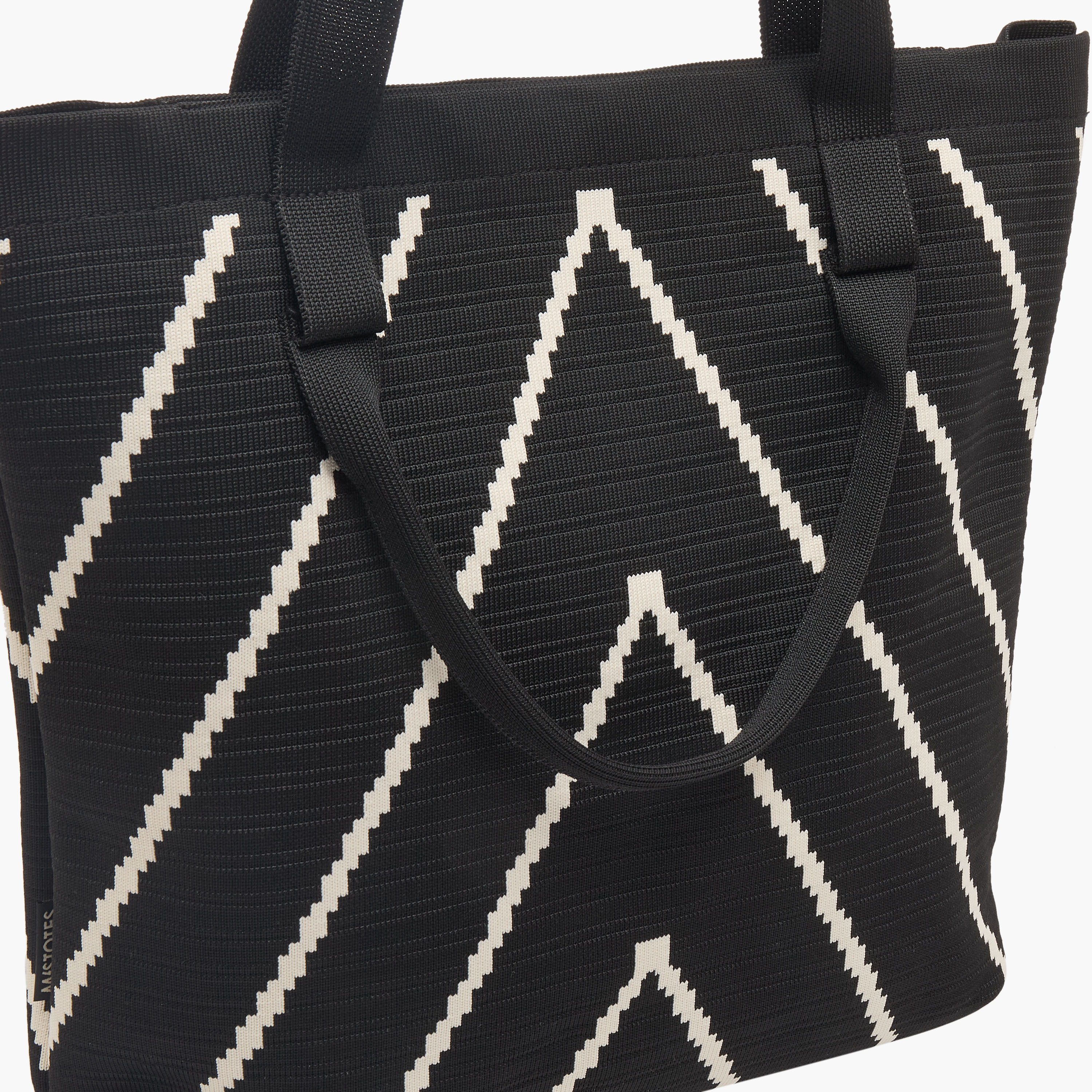 Mistotes Chevron Print Tote Bag with Zip Closure-women-bagsandwallets-handbags-image-4