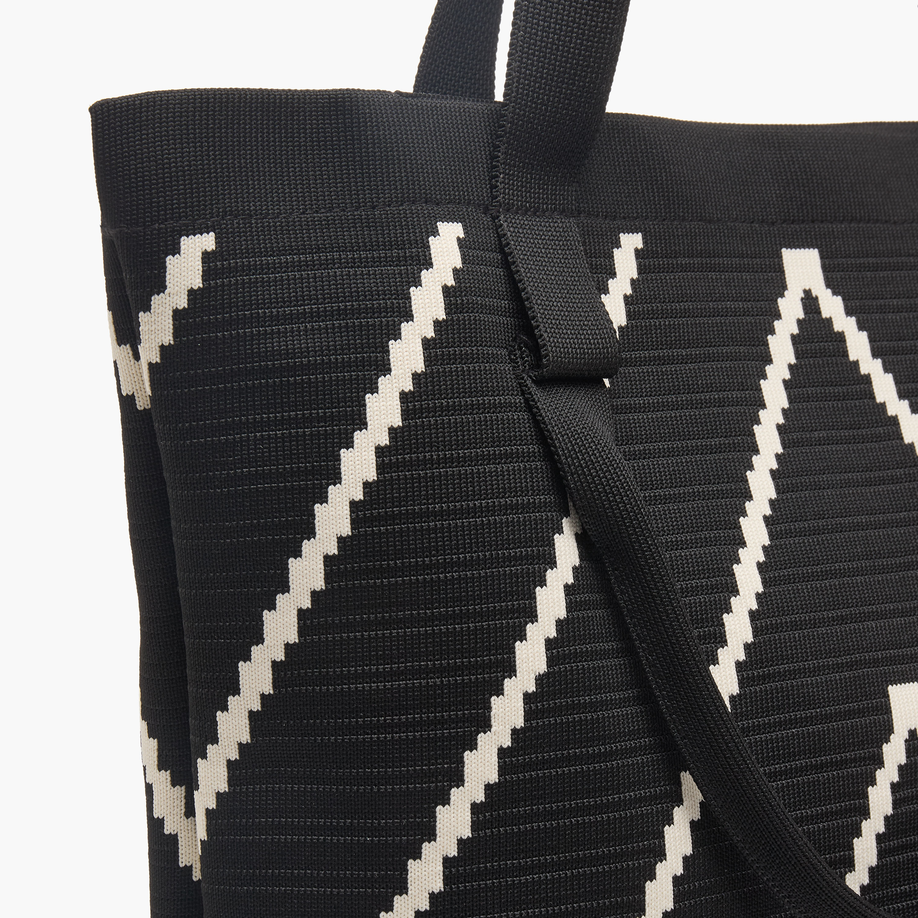Mistotes Chevron Print Tote Bag with Zip Closure-women-bagsandwallets-handbags-image-5