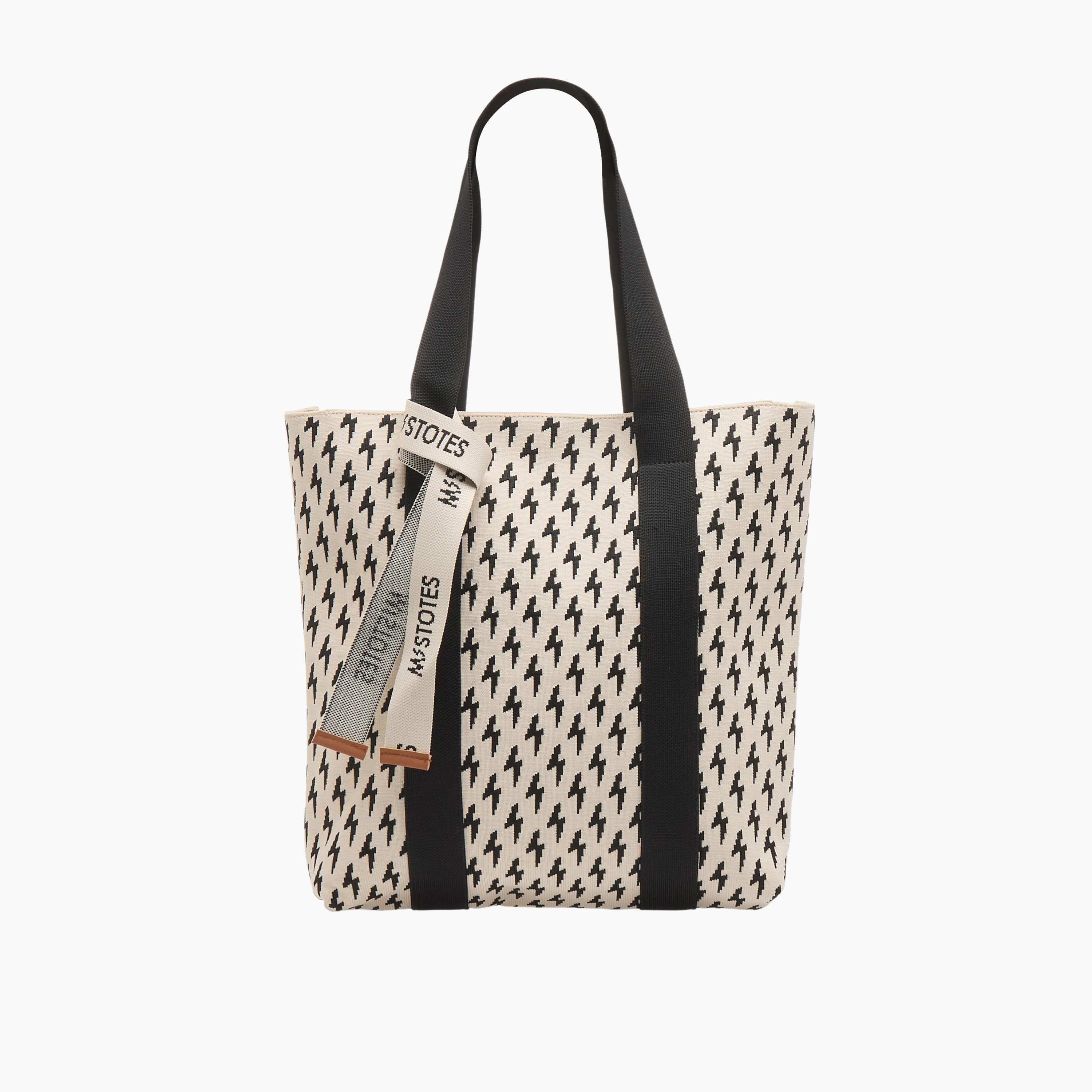 Mistotes Monogram Print Tote Bag with Zip Closure-women-bagsandwallets-handbags-image-1