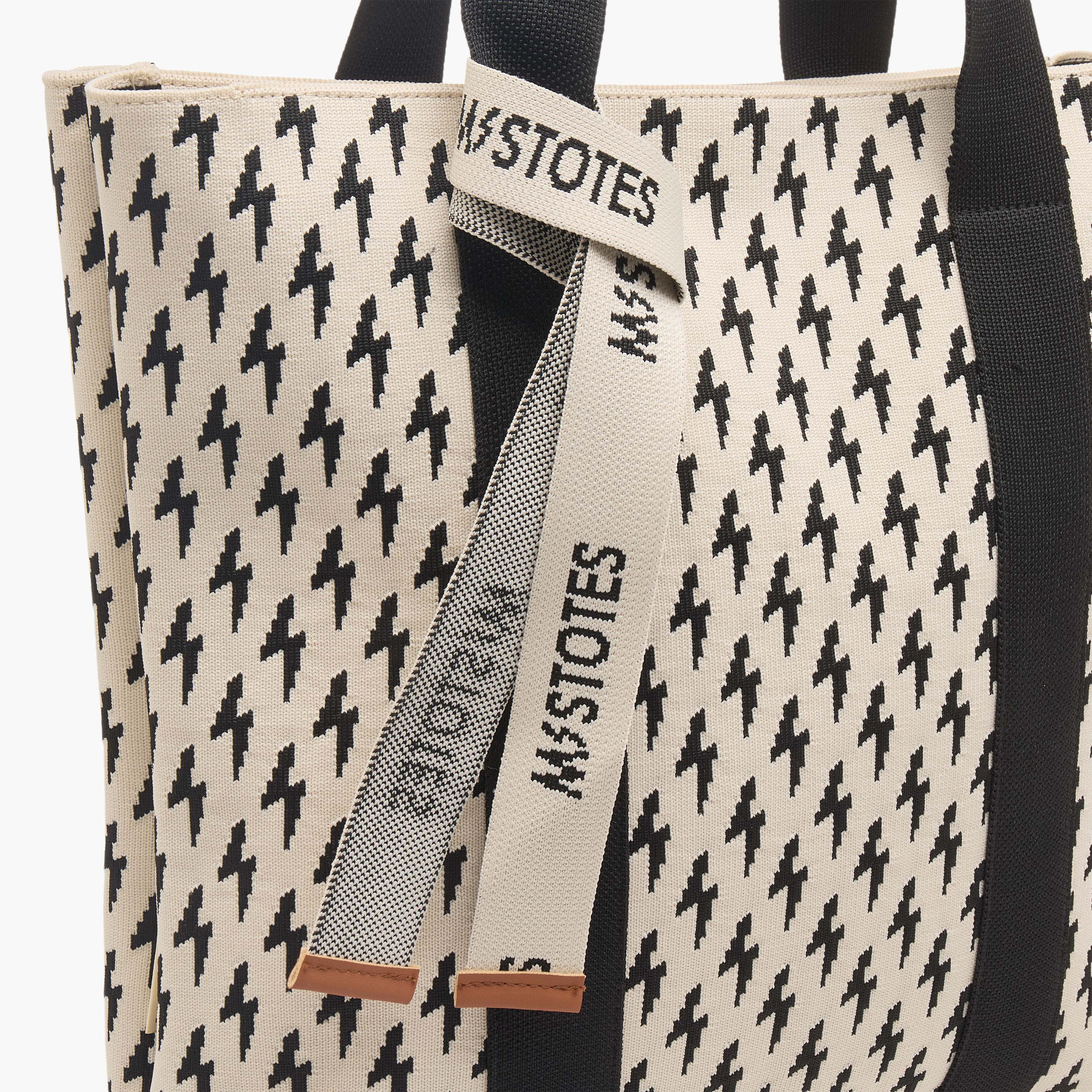 Mistotes Monogram Print Tote Bag with Zip Closure-women-bagsandwallets-handbags-image-4