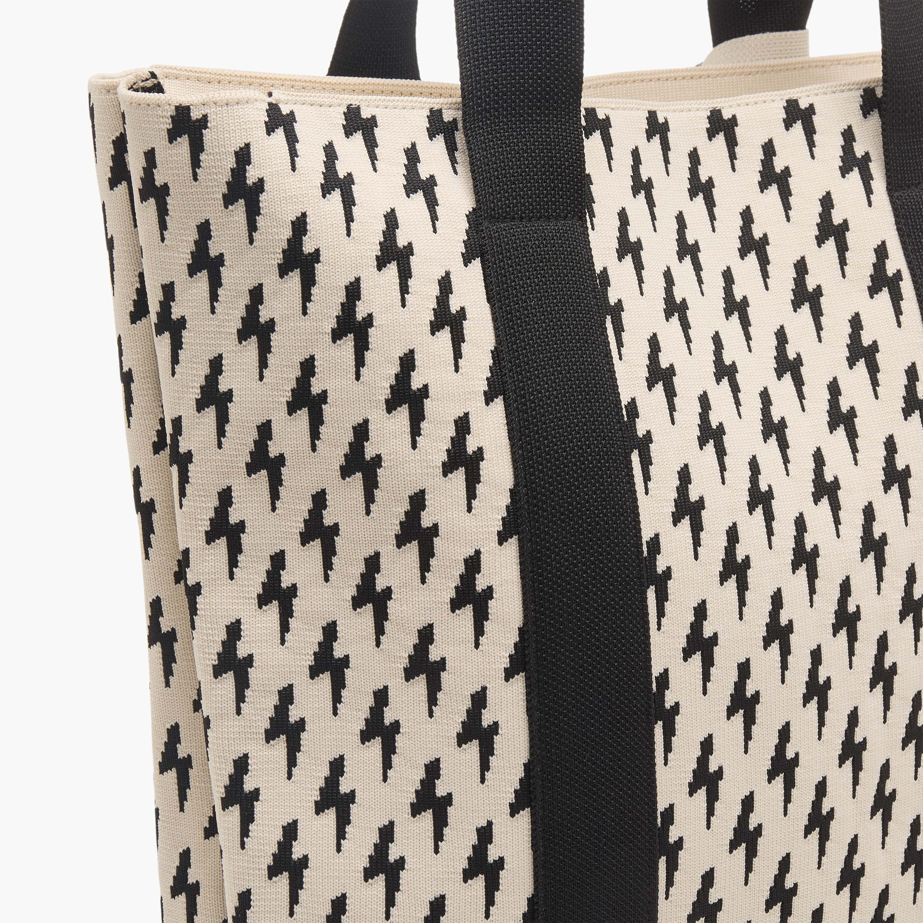 Mistotes Monogram Print Tote Bag with Zip Closure-women-bagsandwallets-handbags-image-5