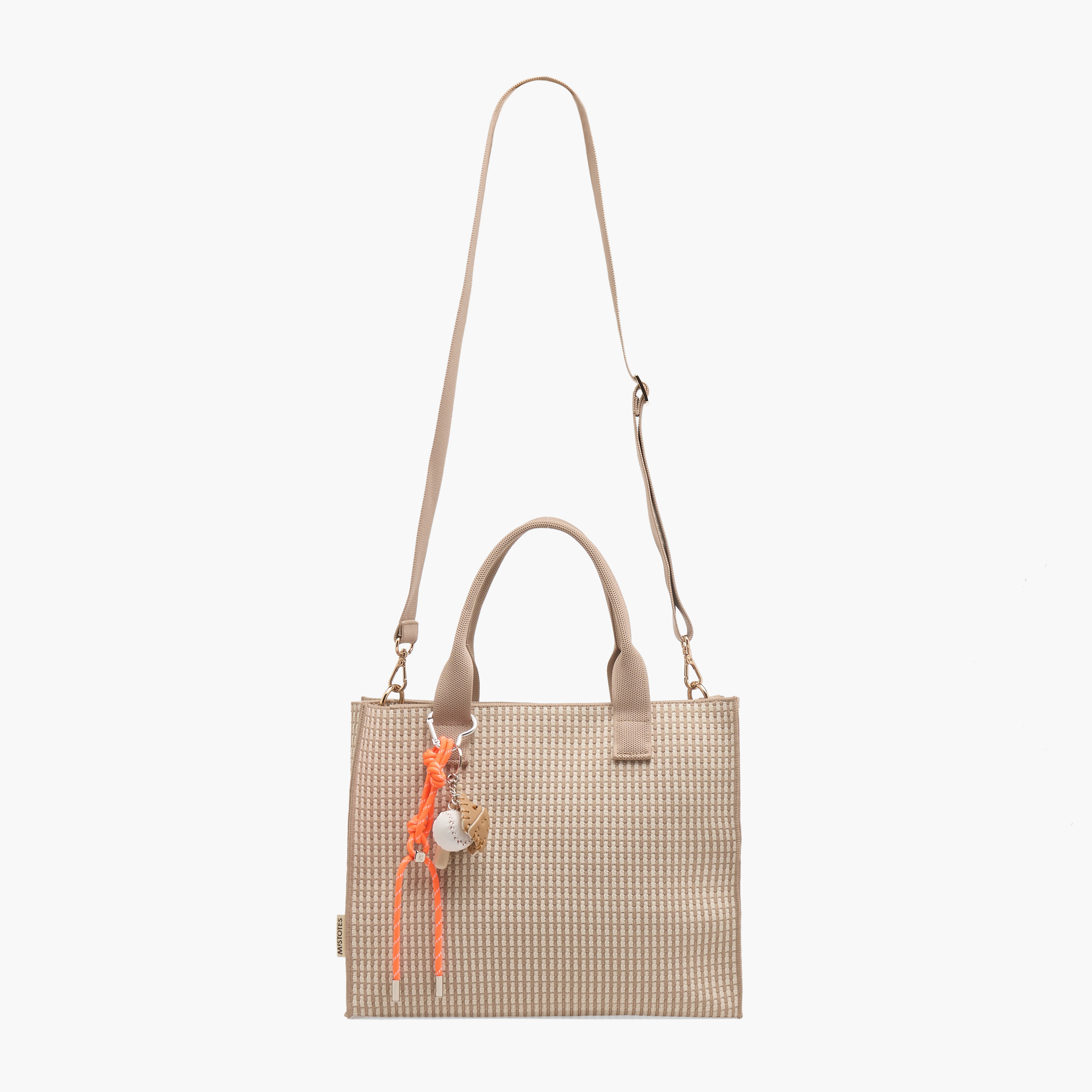 Mistotes Textured Tote Bag with Charm-women-bagsandwallets-handbags-image-2