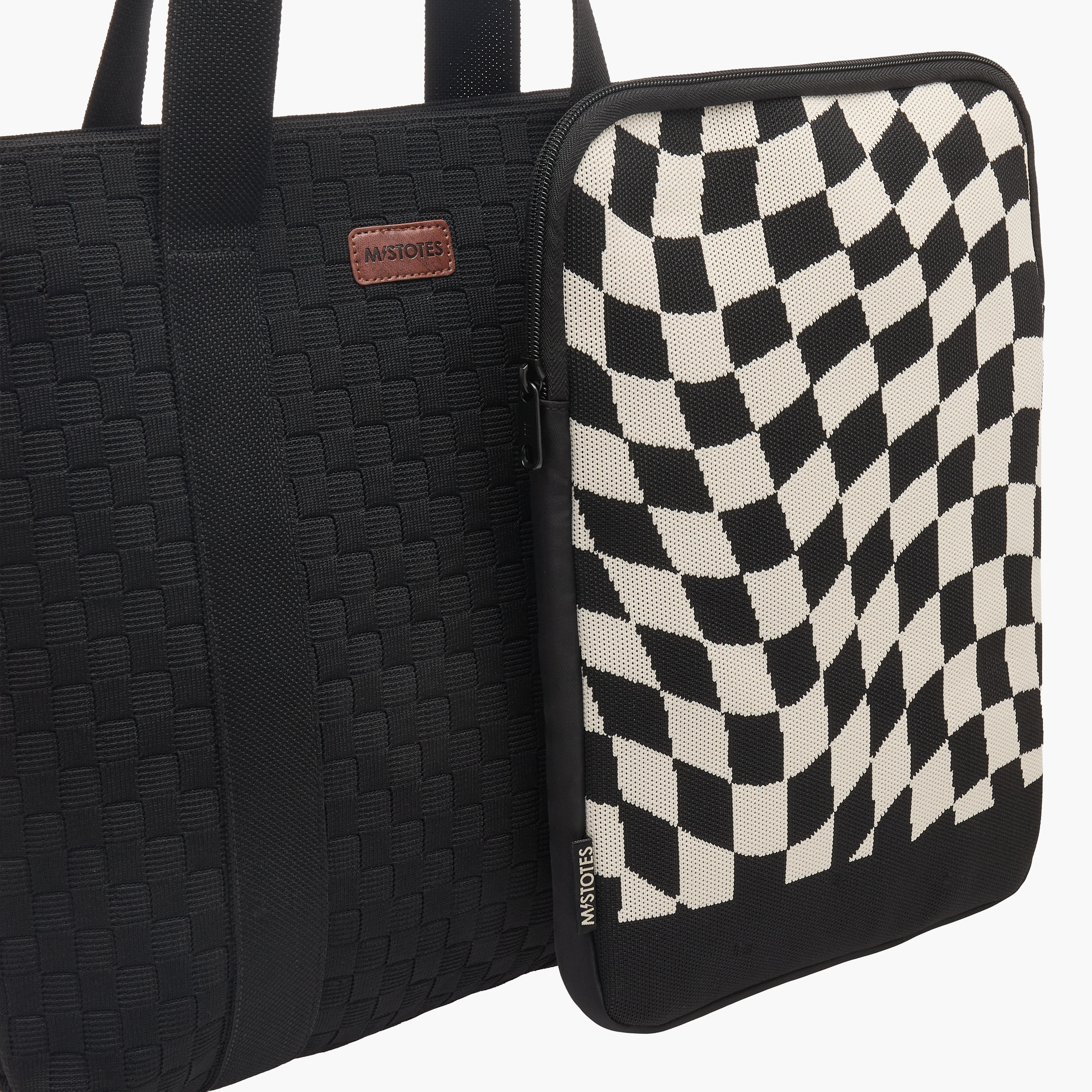 Mistotes Textured Tote Bag with Pouch-women-bagsandwallets-handbags-image-5