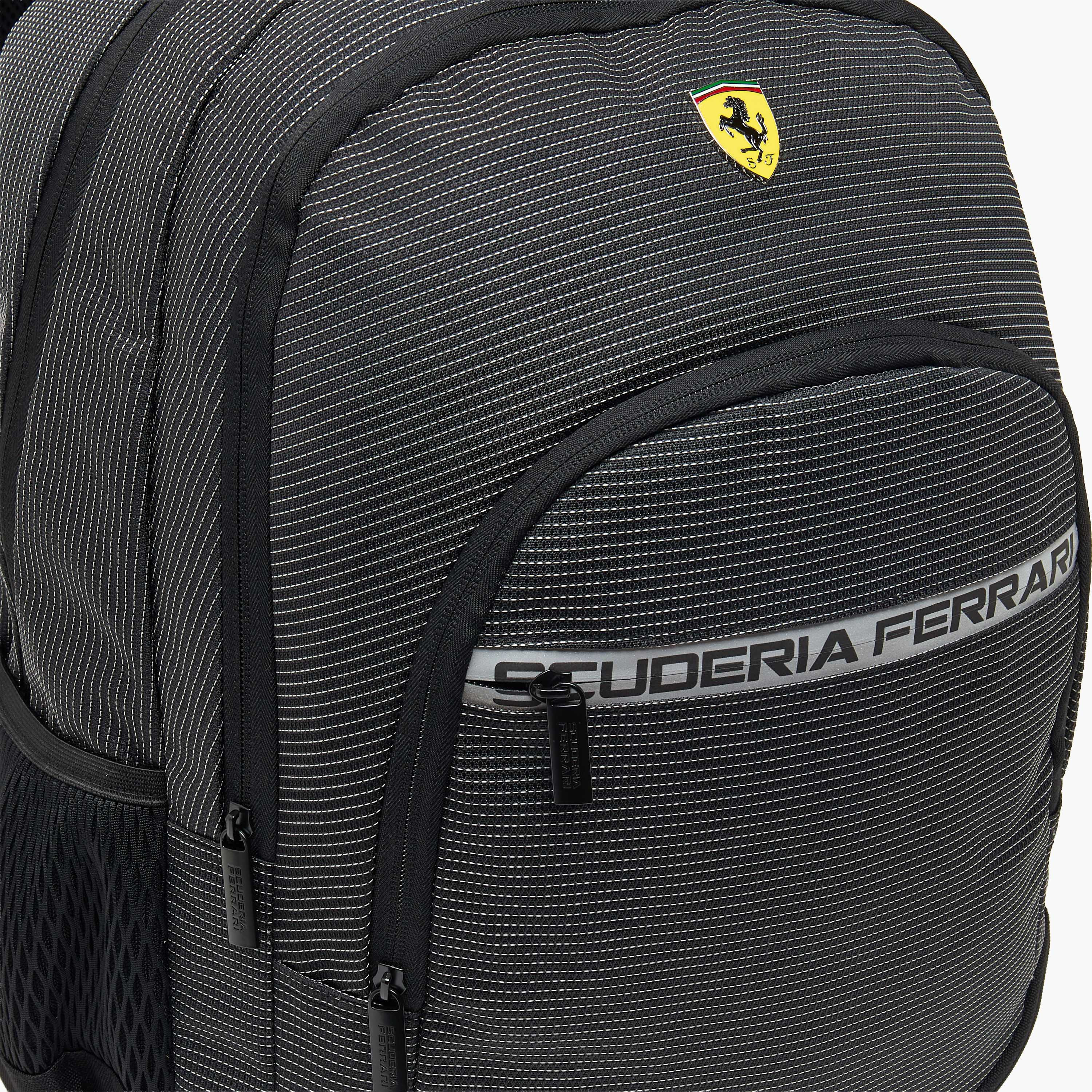 Ferrari Striped Backpack for Boys 8-13 Years with Padded Shoulder Straps - 17 inches-school-bagsandbackpacks-backpacks-image-2