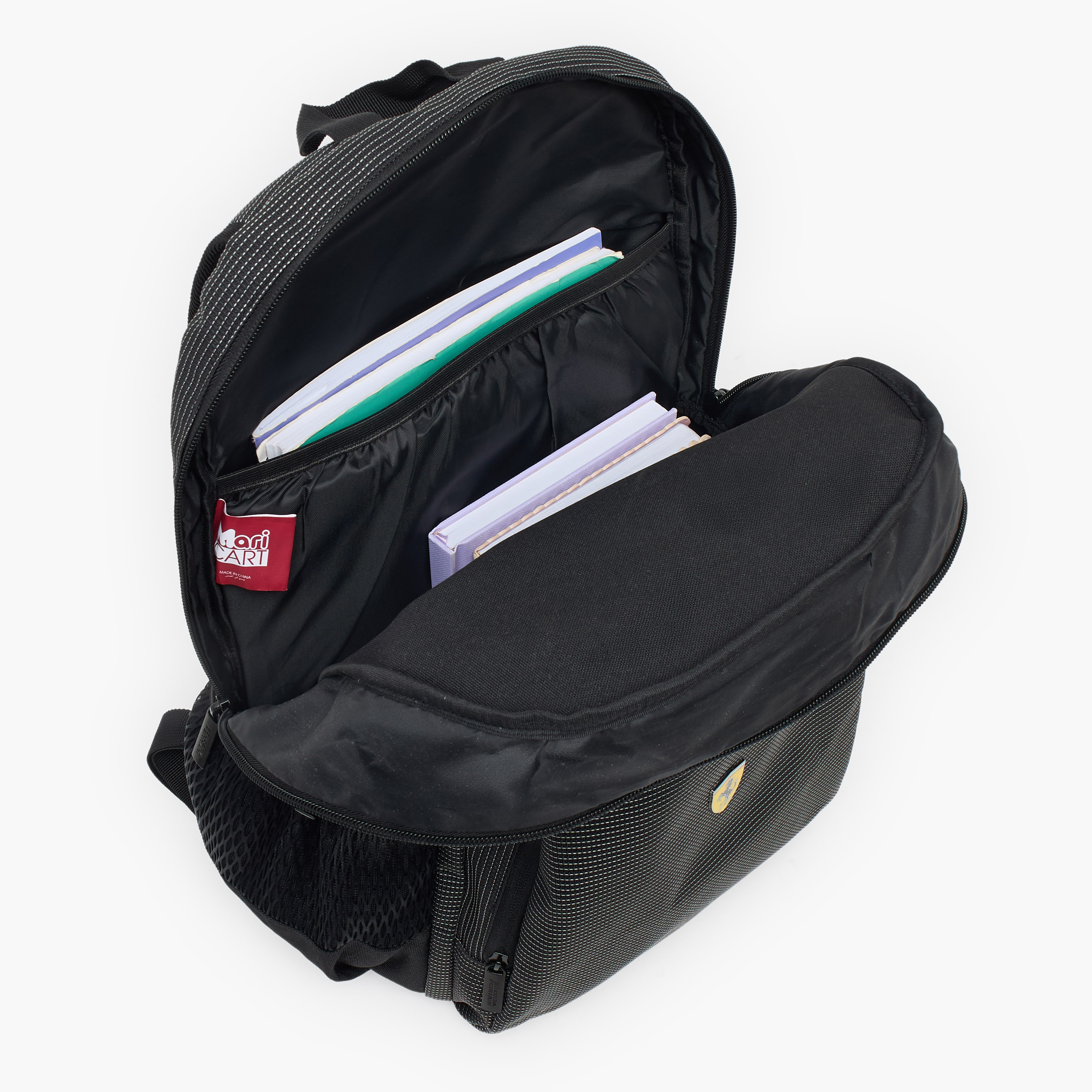 Ferrari Textured Backpack for Boys 8-12 Years with Padded Straps - 17 inches-school-bagsandbackpacks-backpacks-image-6