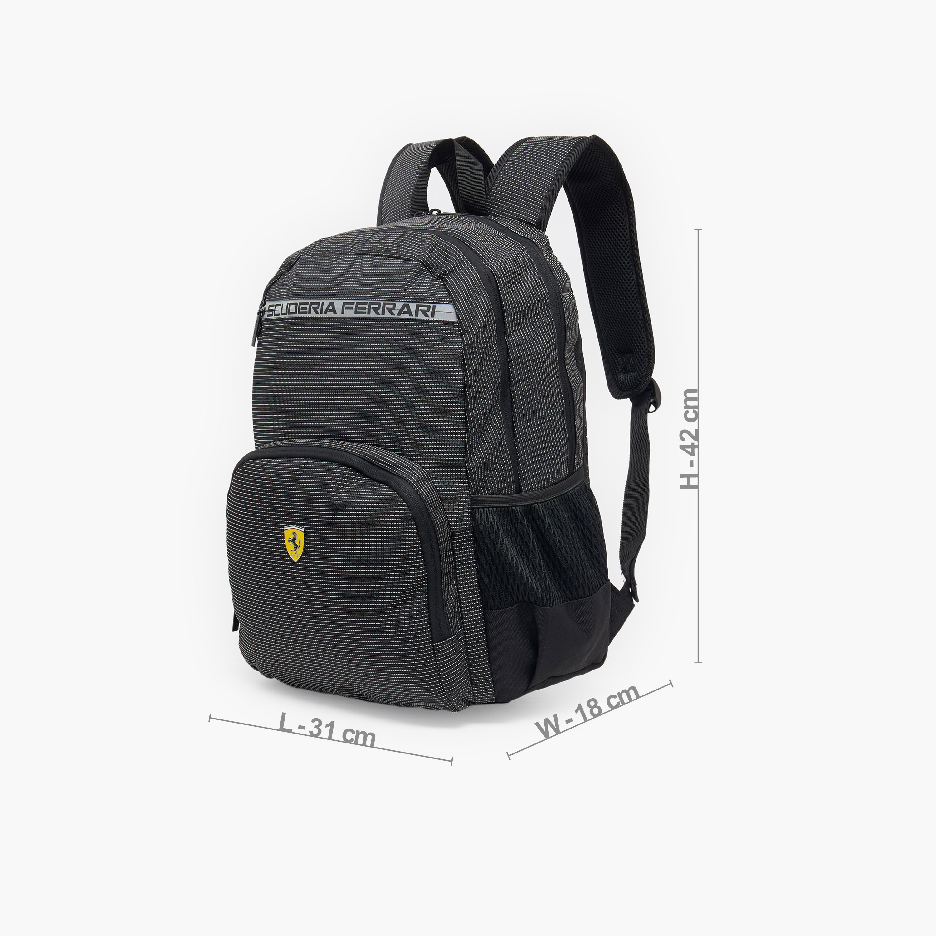 Ferrari Textured Backpack for Boys 8-12 Years with Padded Straps - 17 inches-school-bagsandbackpacks-backpacks-image-7