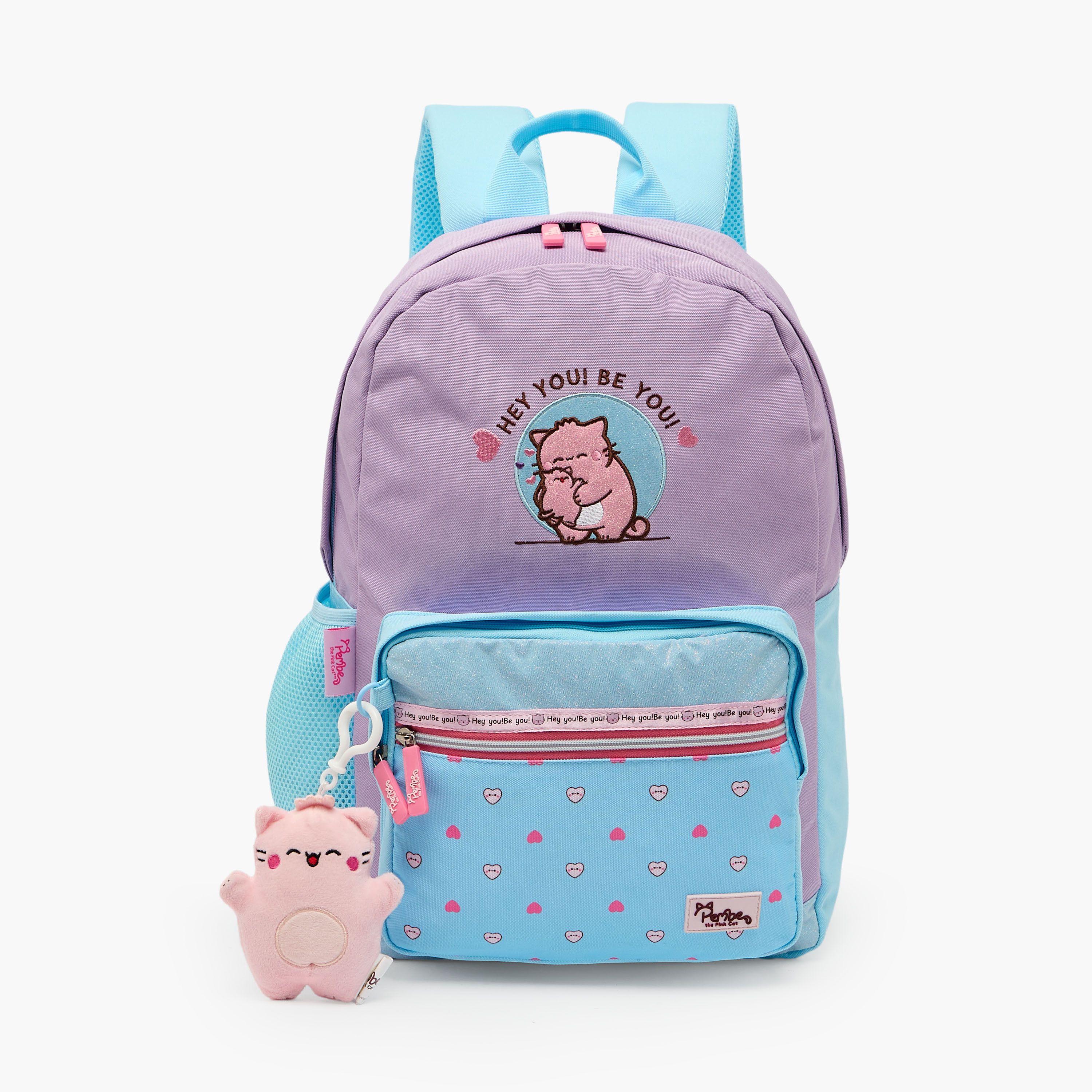 Pembe Embroidered Backpack for Girls 8-12 Years with Padded Straps - 17 inches-school-bagsandbackpacks-backpacks-image-1