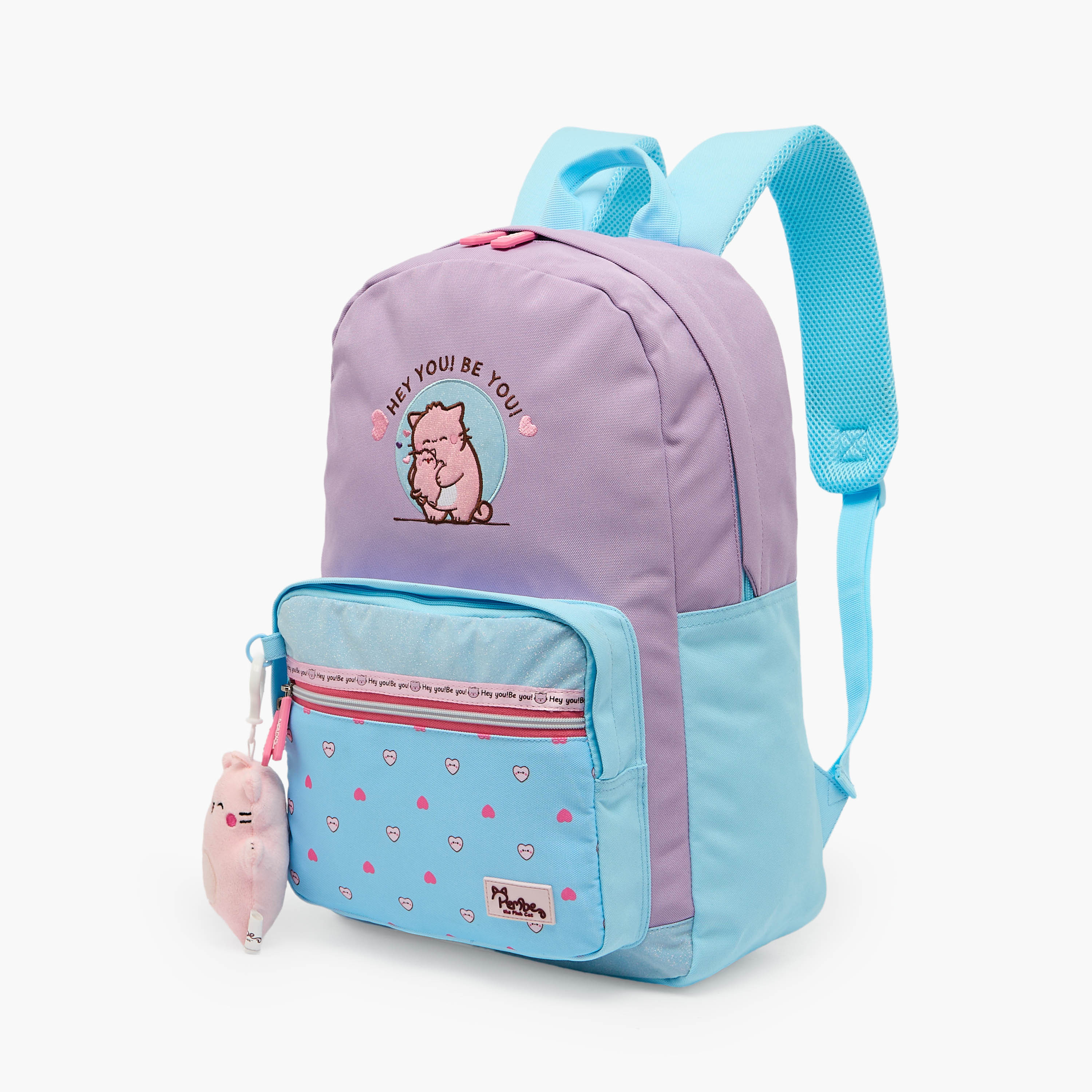 Pembe Embroidered Backpack for Girls 8-12 Years with Padded Straps - 17 inches-school-bagsandbackpacks-backpacks-image-6