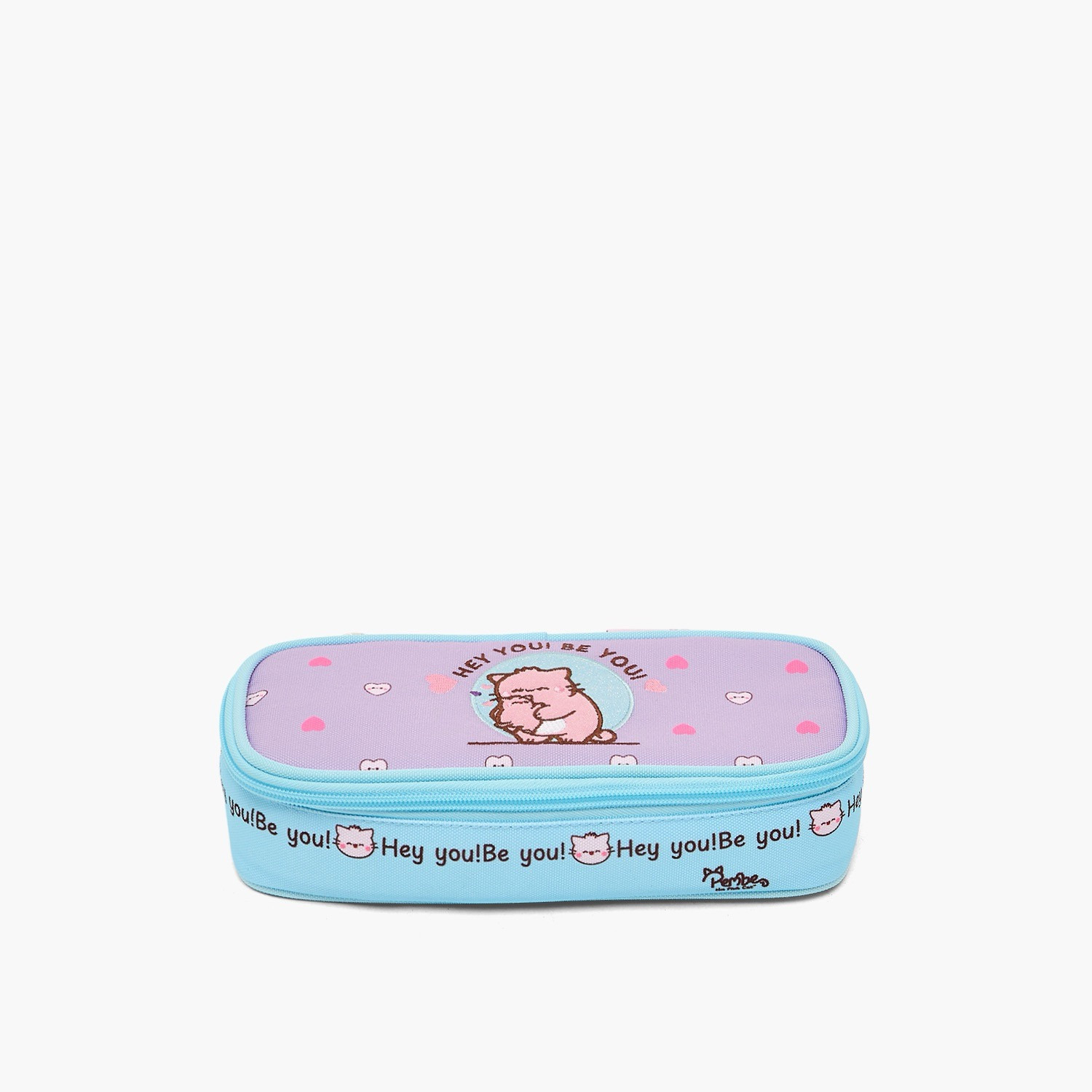 مقلمة بسحاب إغلاق وطبعات شعار من بيمي-school-stationery-pencilcases-image-1