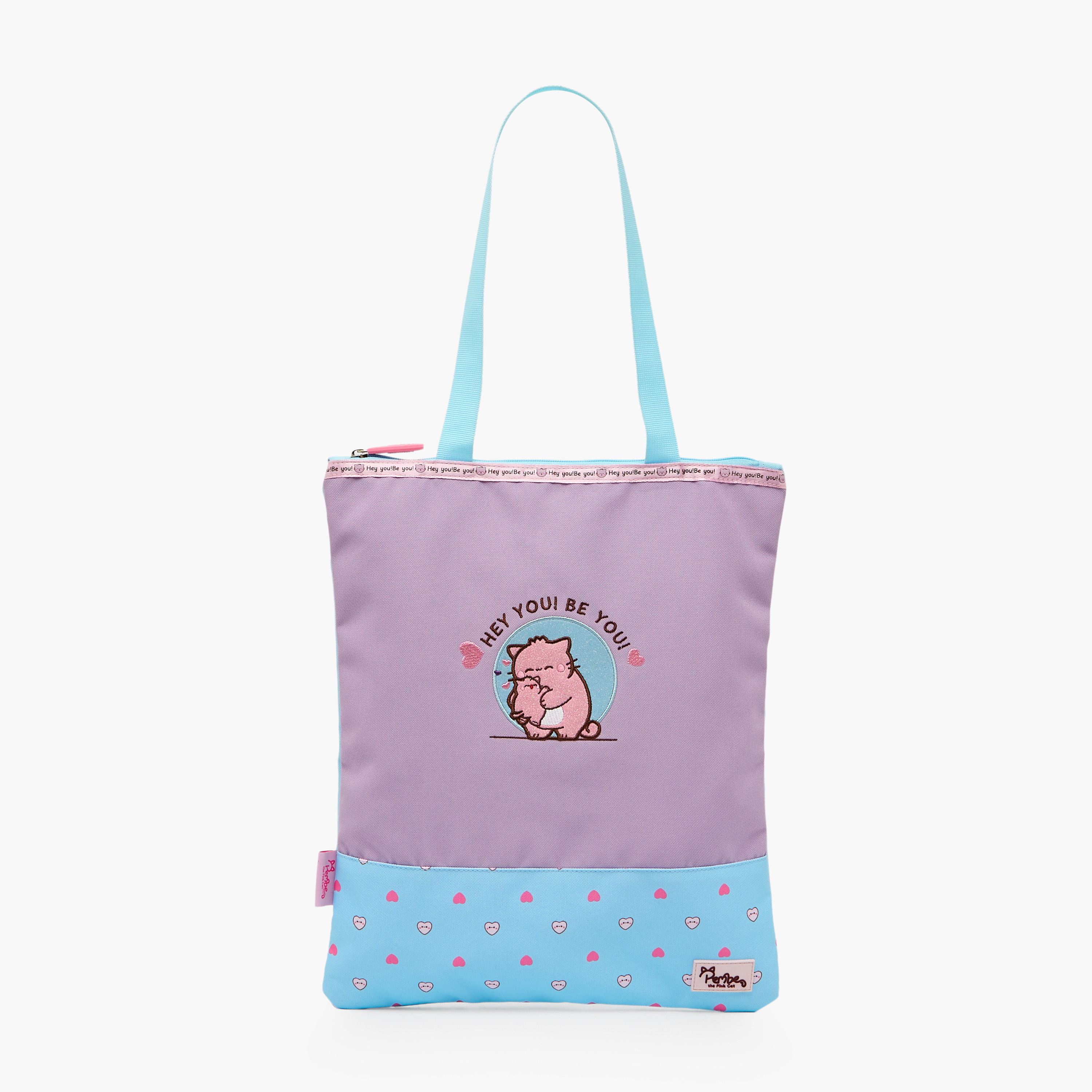 شنطة كتف مطرزة للبنات من 8 إلى 12 سنة بمقابض مزدوجة من بيمبي-school-bagsandbackpacks-backpacks-image-1