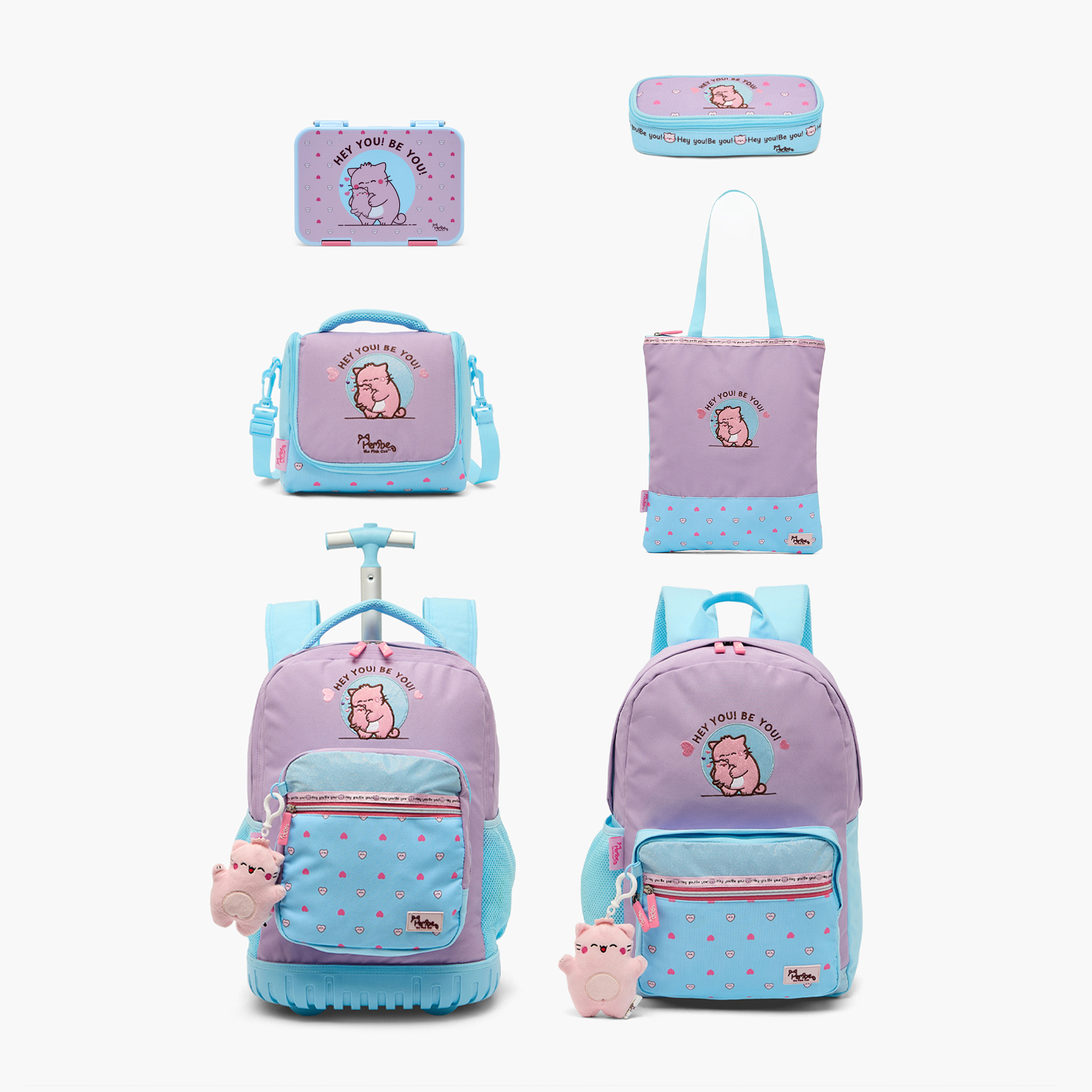 شنطة كتف مطرزة للبنات من 8 إلى 12 سنة بمقابض مزدوجة من بيمبي-school-bagsandbackpacks-backpacks-image-8