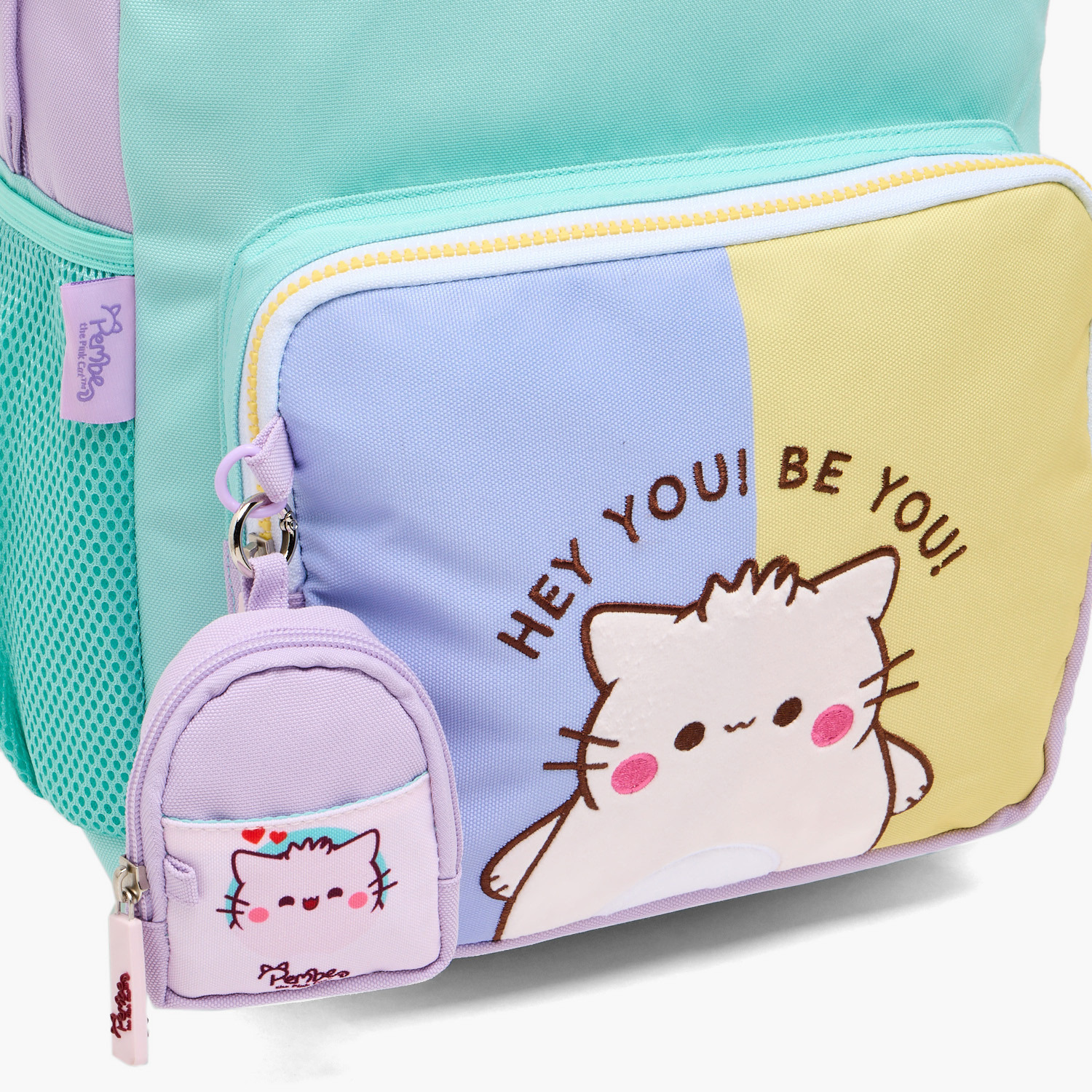 Pembe Cat Print Backpack for Girls 8-12 Years with Adjustable Straps - 17 inches-school-bagsandbackpacks-backpacks-image-3