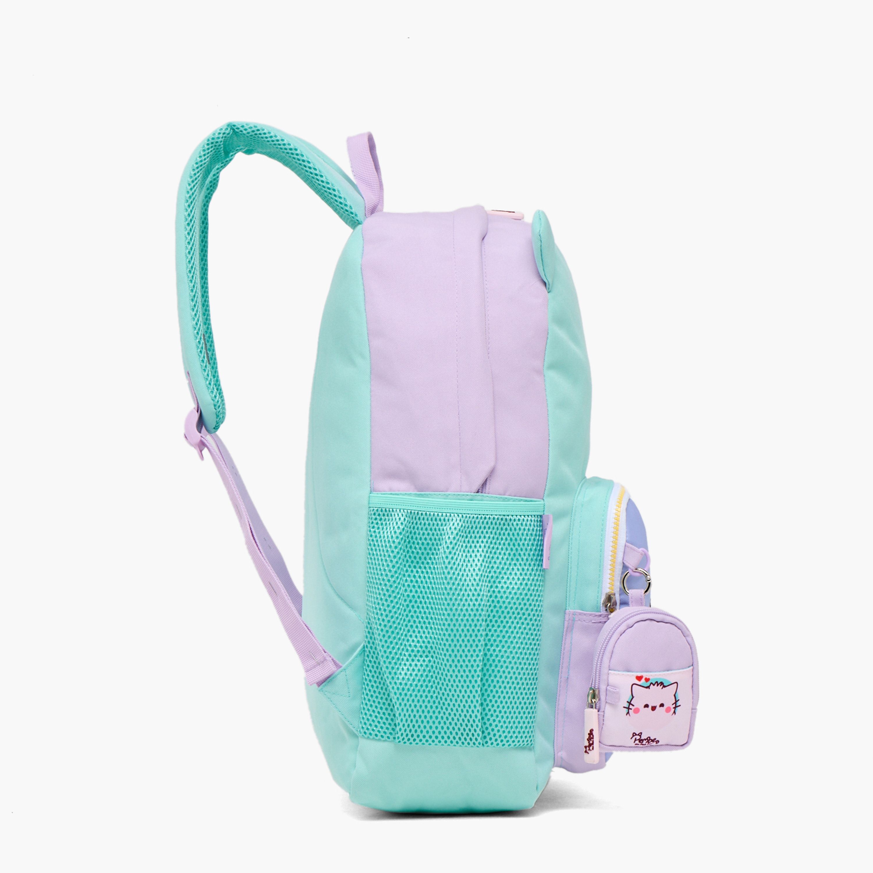 Pembe Cat Print Backpack for Girls 8-12 Years with Adjustable Straps - 17 inches-school-bagsandbackpacks-backpacks-image-6
