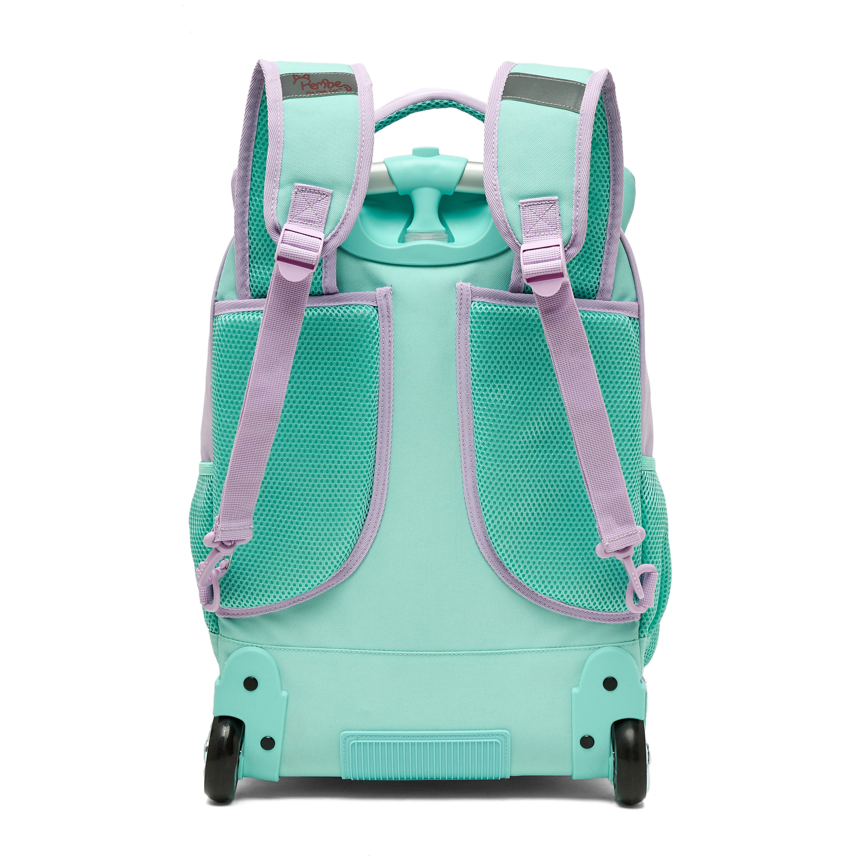 Pembe Embroidered Trolley Bag for Girls 8-12 Years Retractable Handle - 18 inches-school-bagsandbackpacks-trolleybags-image-10