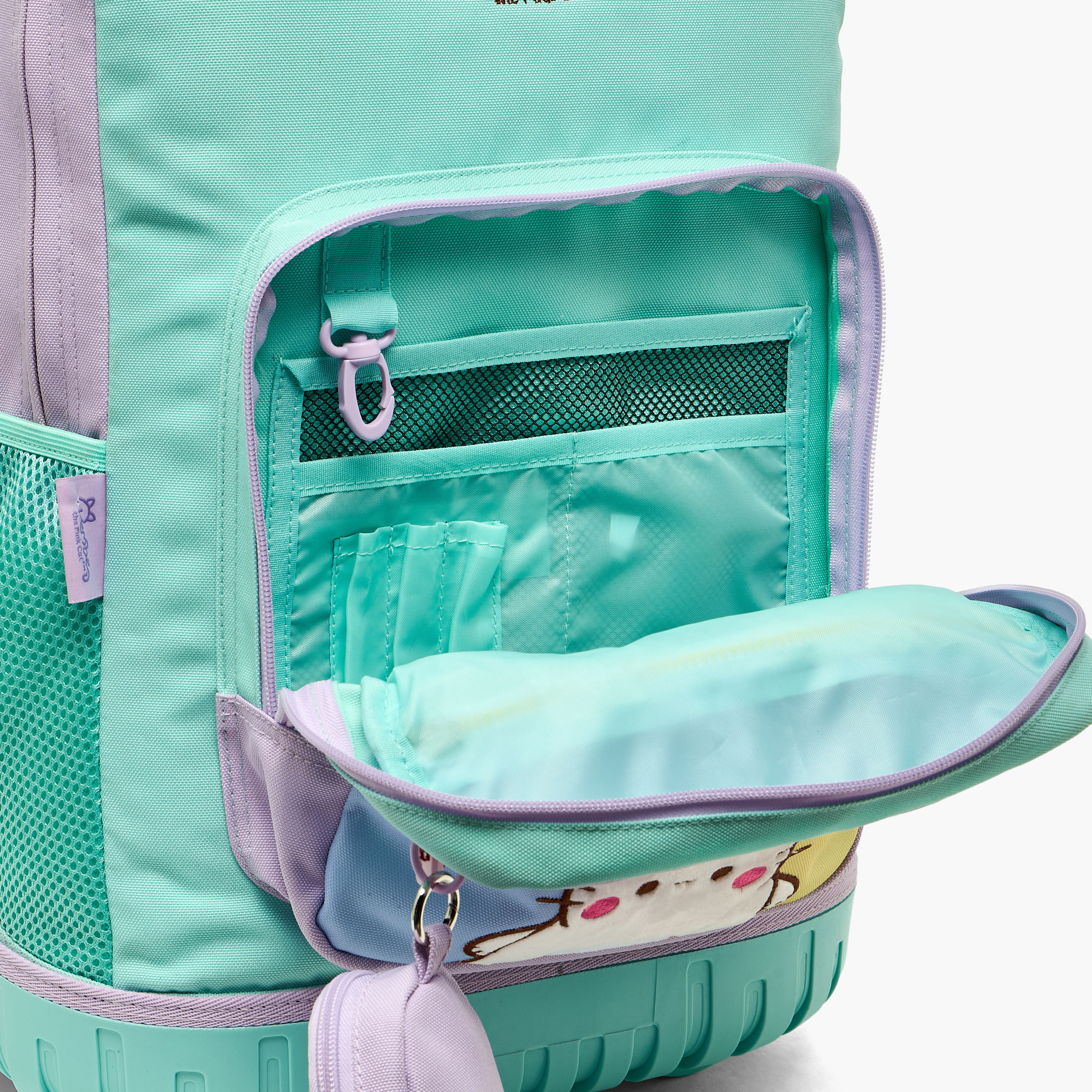 Pembe Embroidered Trolley Bag for Girls 8-12 Years Retractable Handle - 18 inches-school-bagsandbackpacks-trolleybags-image-6