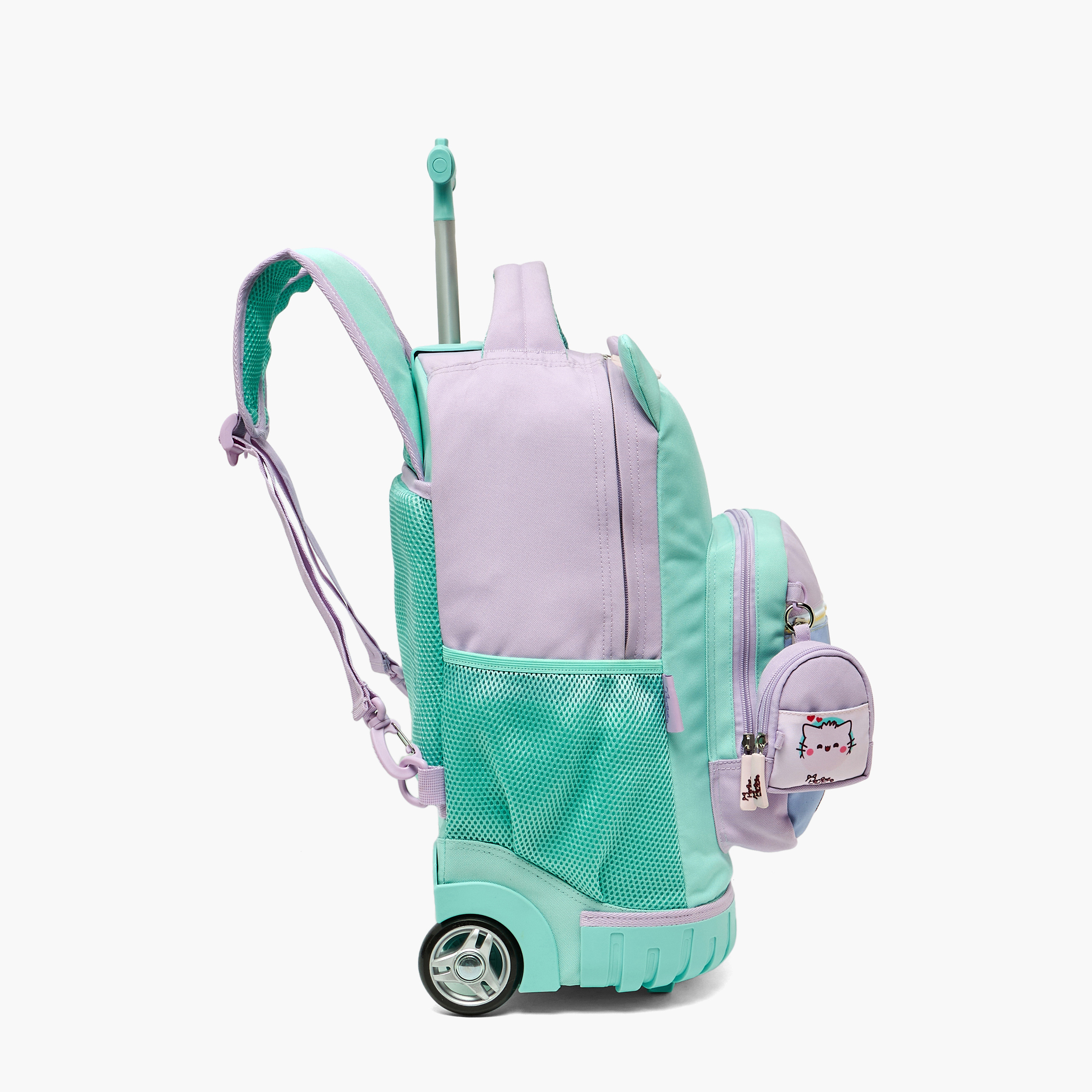 Pembe Embroidered Trolley Bag for Girls 8-12 Years Retractable Handle - 18 inches-school-bagsandbackpacks-trolleybags-image-8