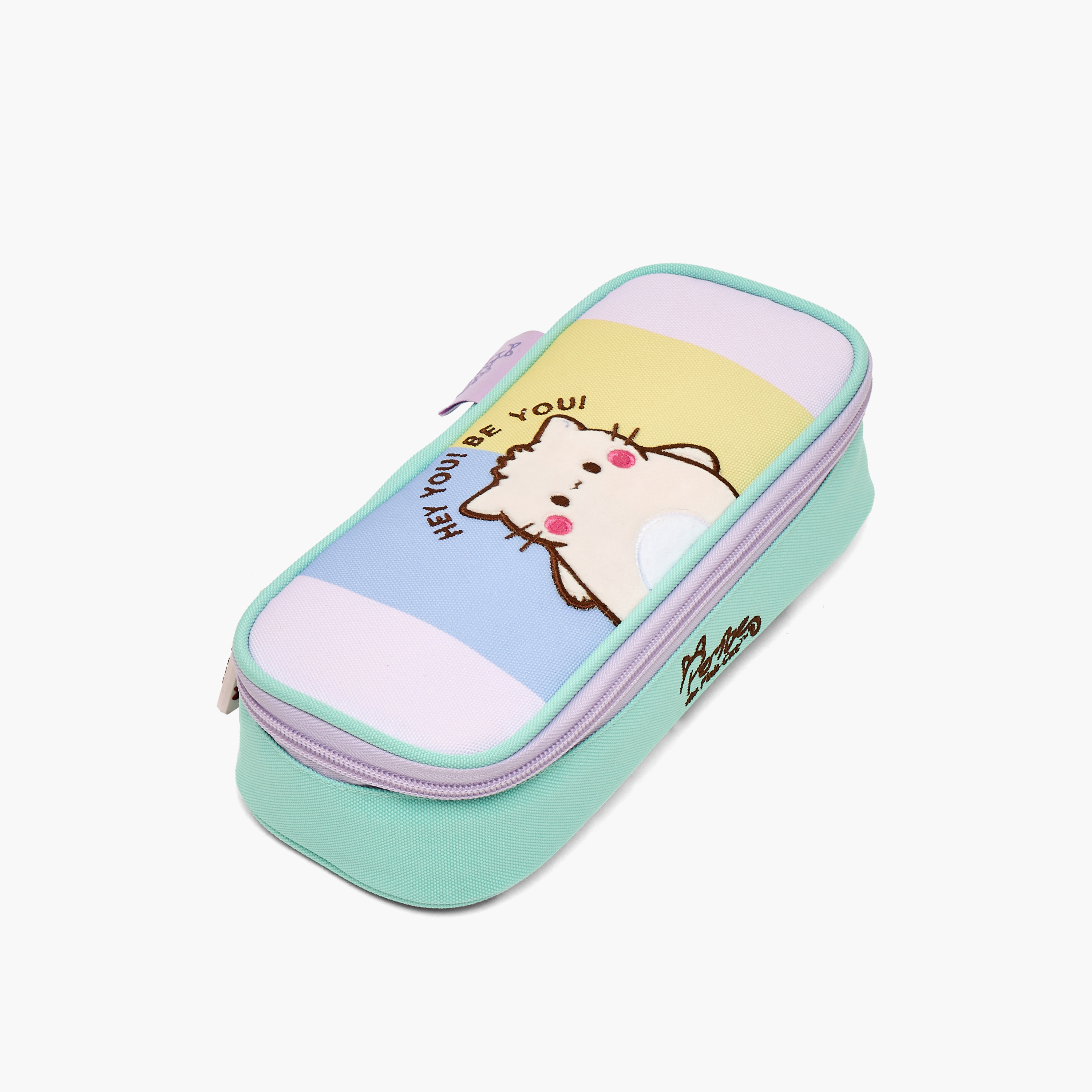 Pembe Embroidered Pencil Pouch with Zip Closure-school-stationery-pencilcases-image-2