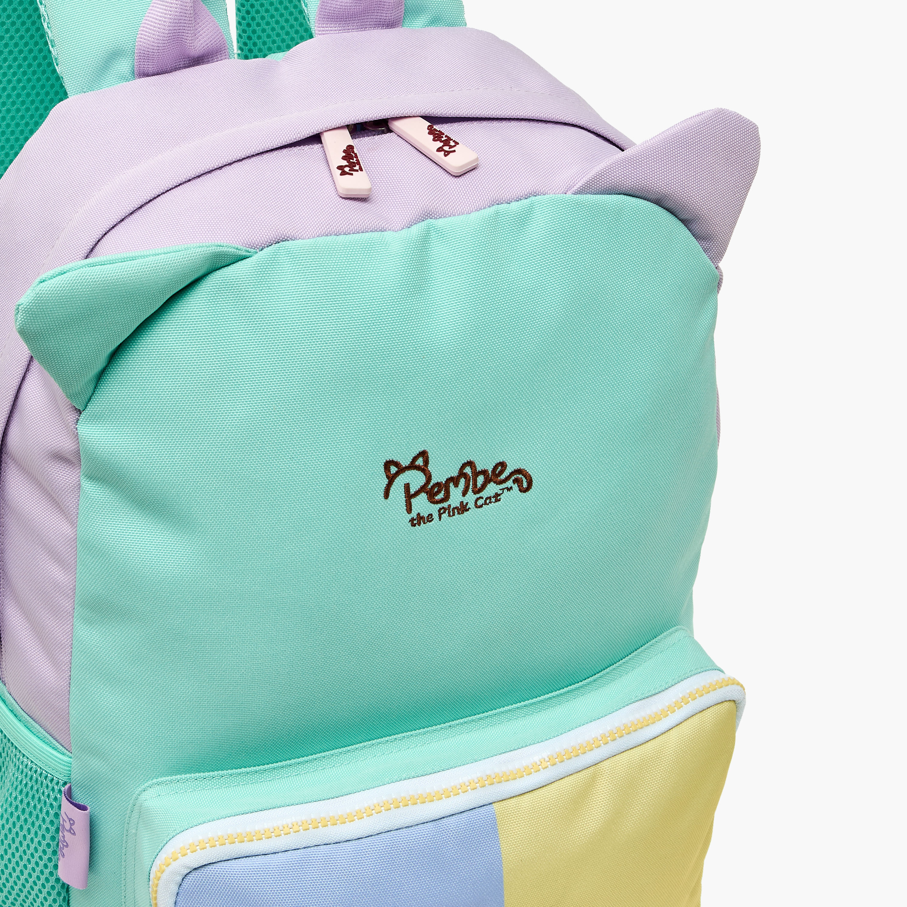 Pembe Cat Embroidered Backpack for Girls 8-12 Years with Padded Shoulder Straps-school-bagsandbackpacks-backpacks-image-2