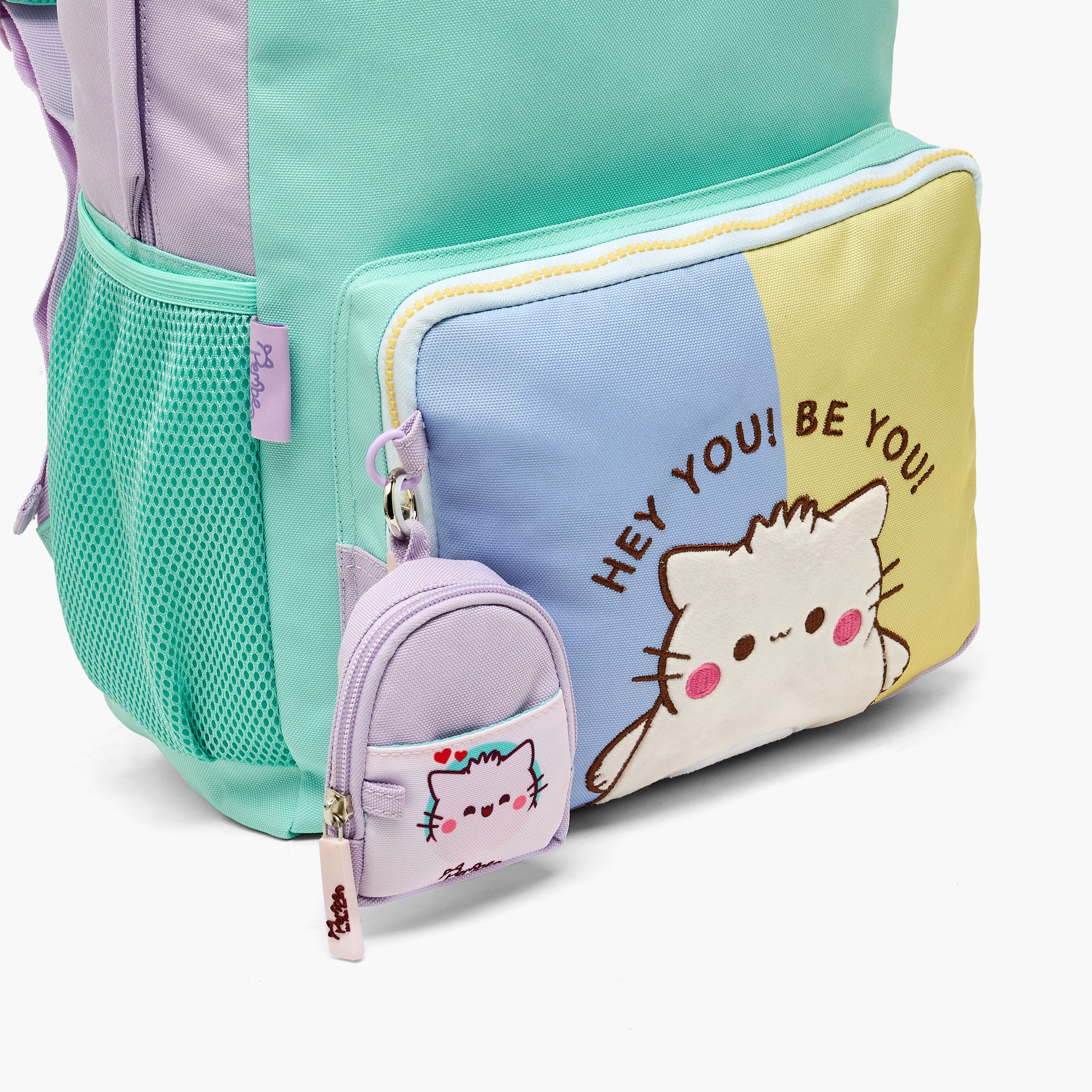 Pembe Cat Embroidered Backpack for Girls 8-12 Years with Padded Shoulder Straps-school-bagsandbackpacks-backpacks-image-3