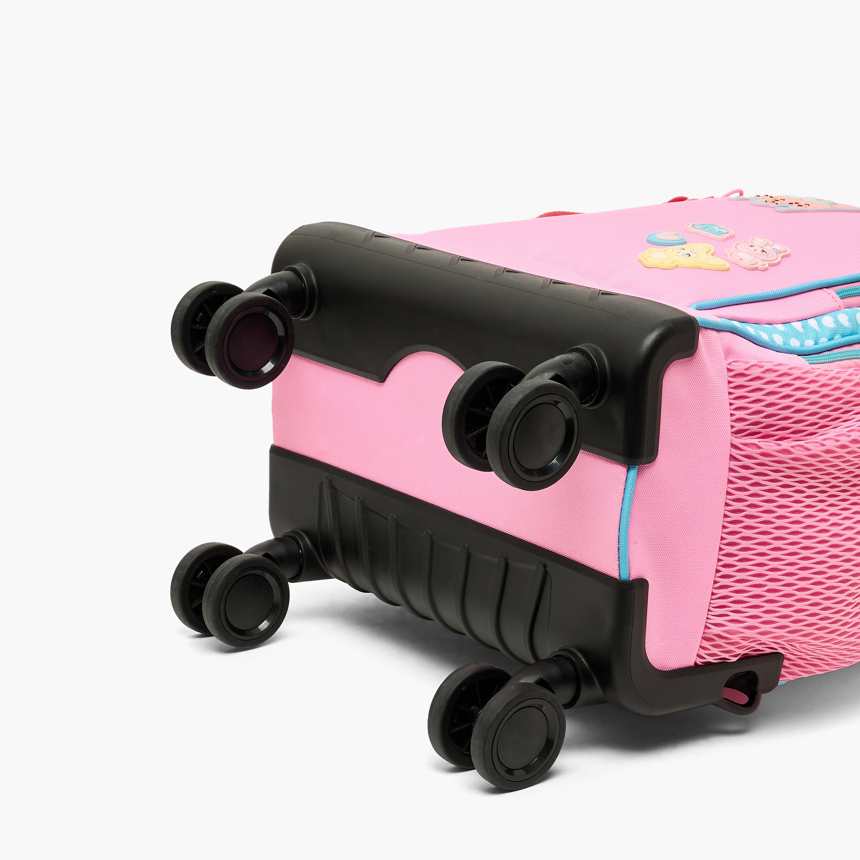 Milk Candy Heart Print Trolley Bag for Boys 8-12 Years Retractable Handle - 18 inches-school-bagsandbackpacks-trolleybags-image-11