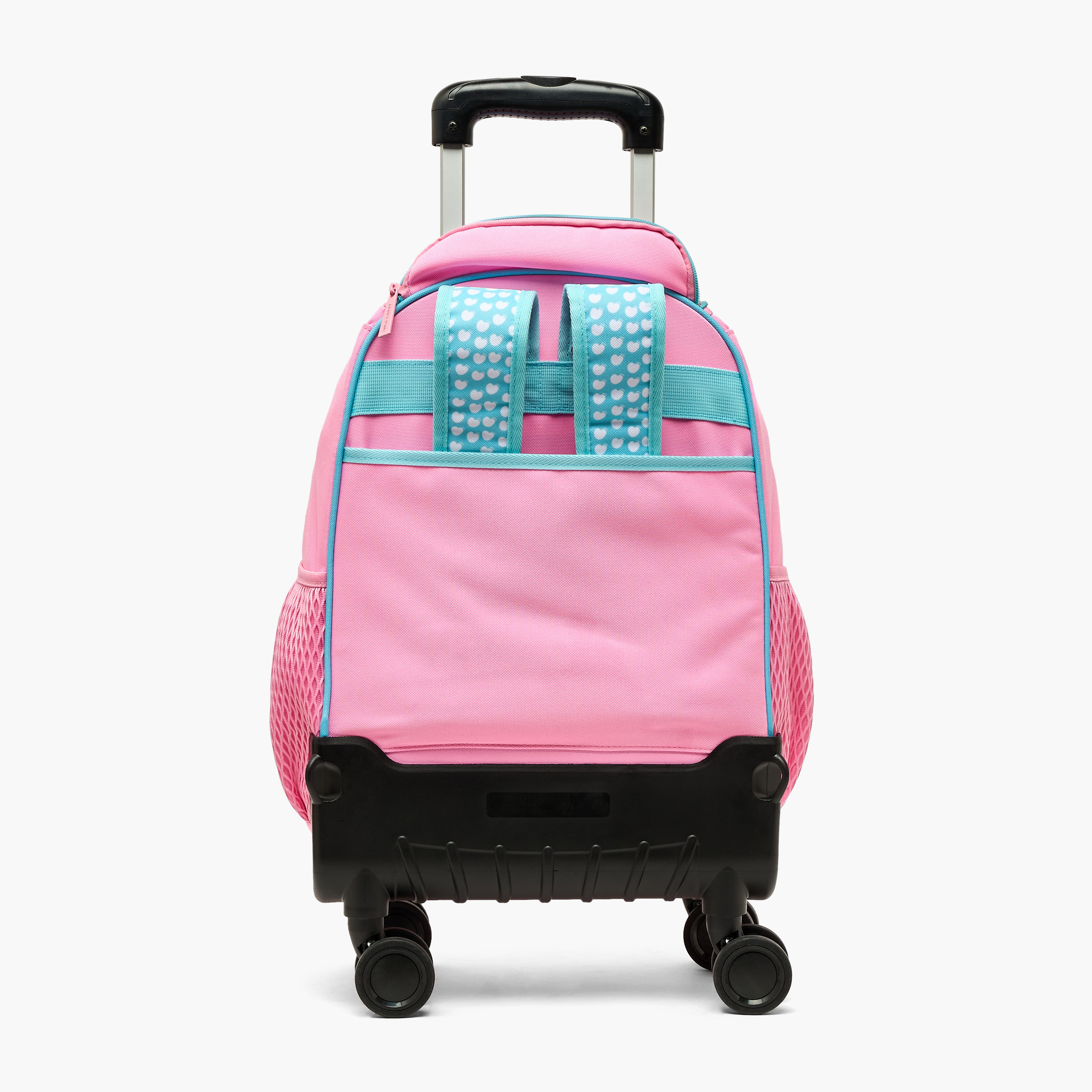 Milk Candy Heart Print Trolley Bag for Boys 8-12 Years Retractable Handle - 18 inches-school-bagsandbackpacks-trolleybags-image-9