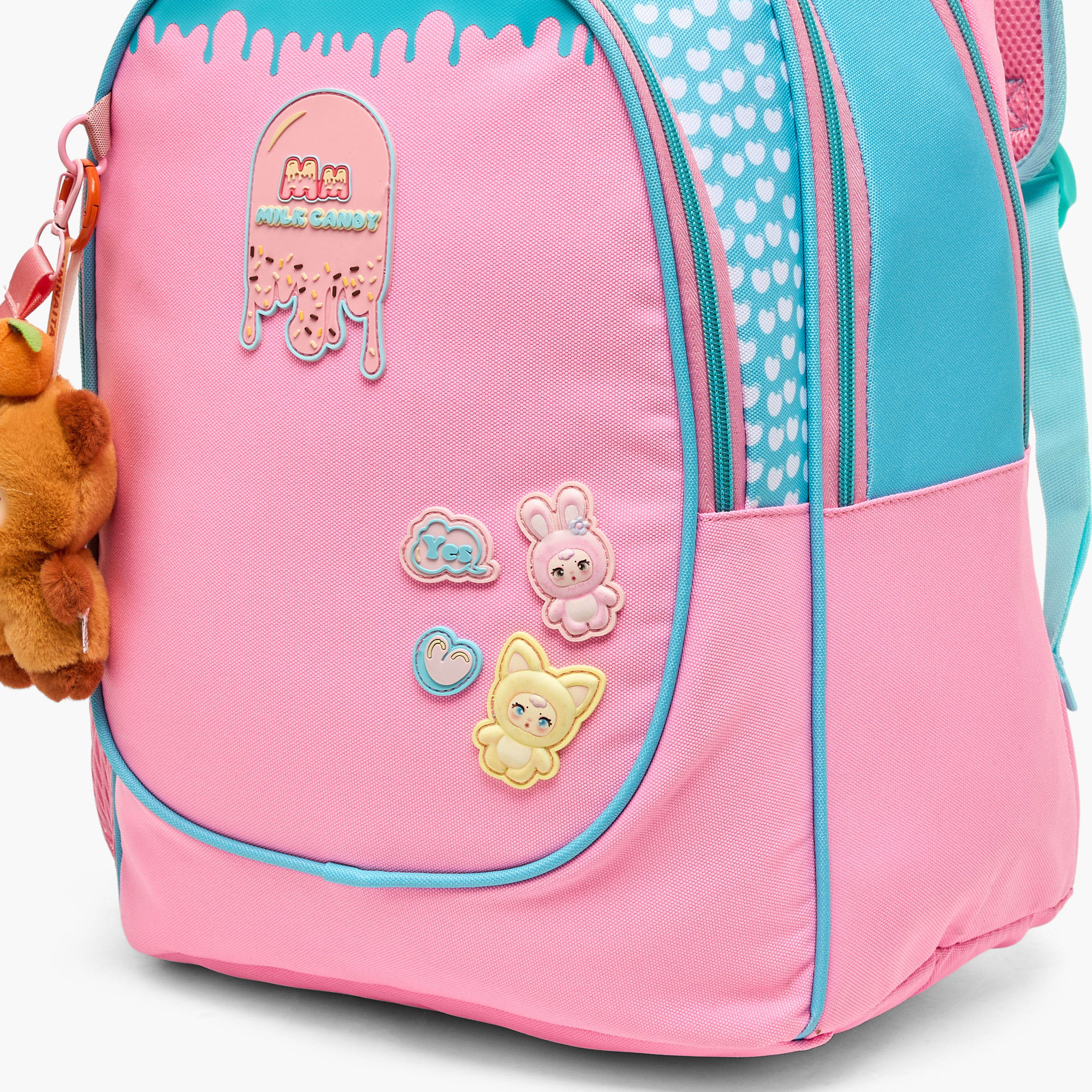 Milk Candy Logo Applique Backpack for Girls 8-12 Years with Padded Straps-school-bagsandbackpacks-backpacks-image-5