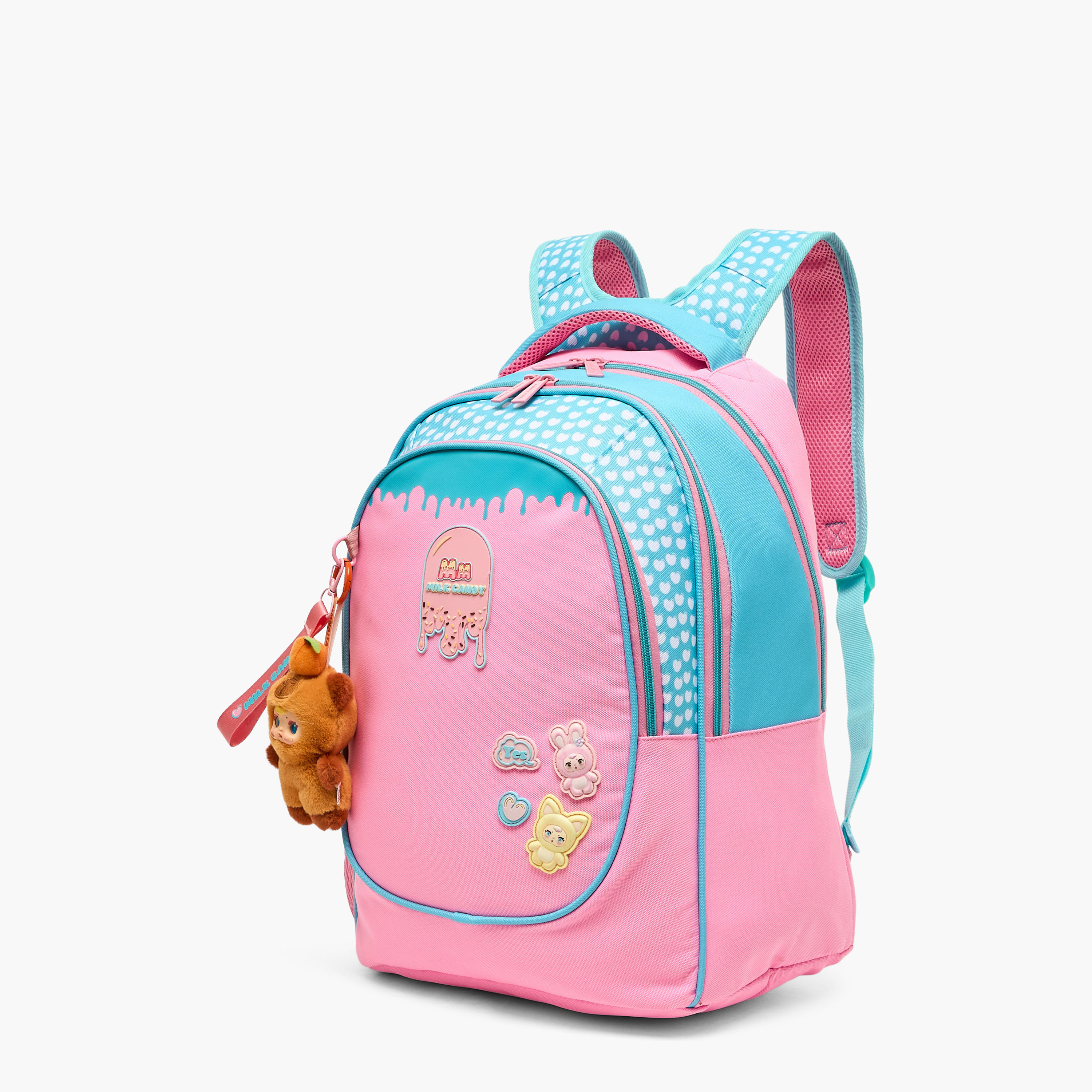 Milk Candy Logo Applique Backpack for Girls 8-12 Years with Padded Straps-school-bagsandbackpacks-backpacks-image-8