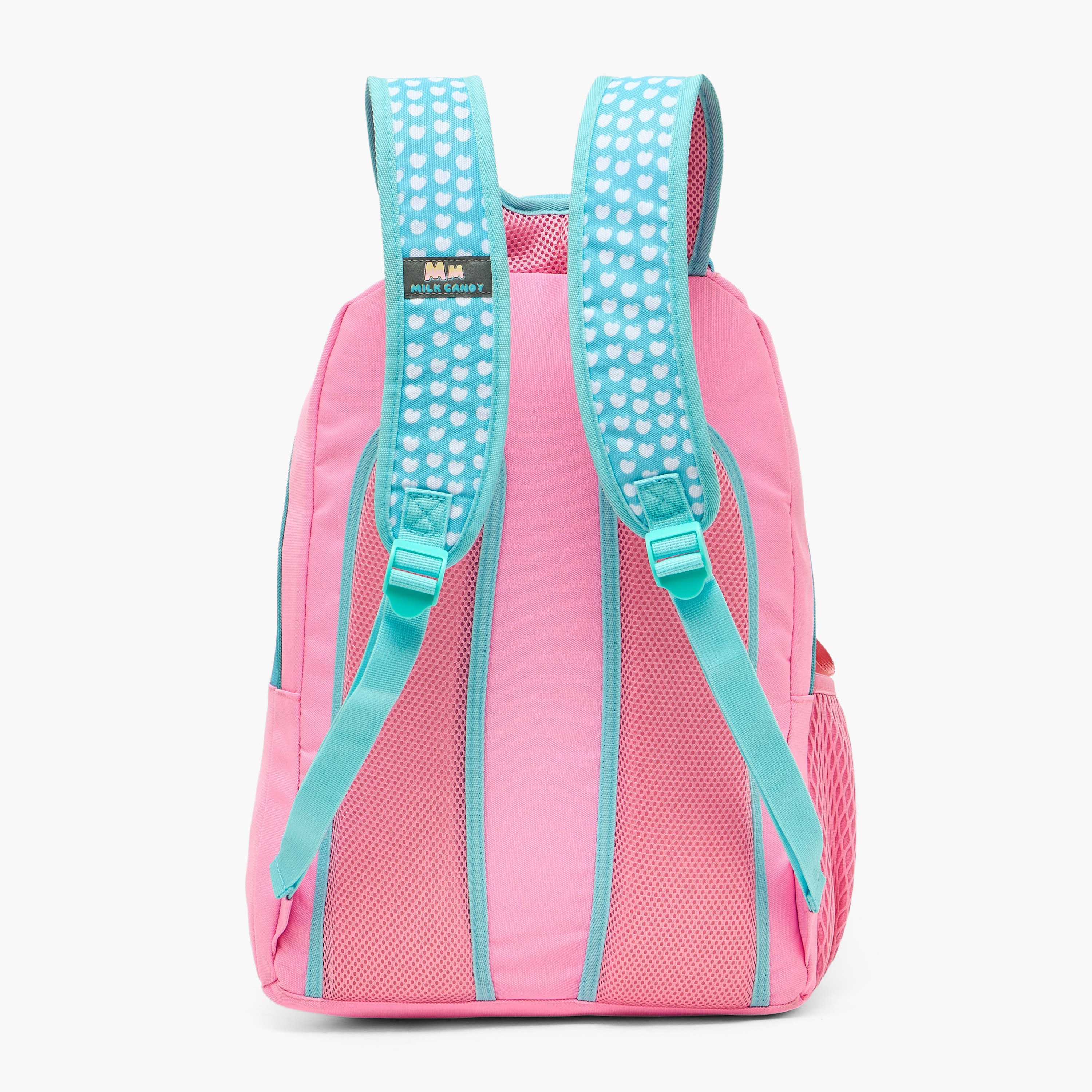 Milk Candy Logo Applique Backpack for Girls 8-12 Years with Padded Straps-school-bagsandbackpacks-backpacks-image-10