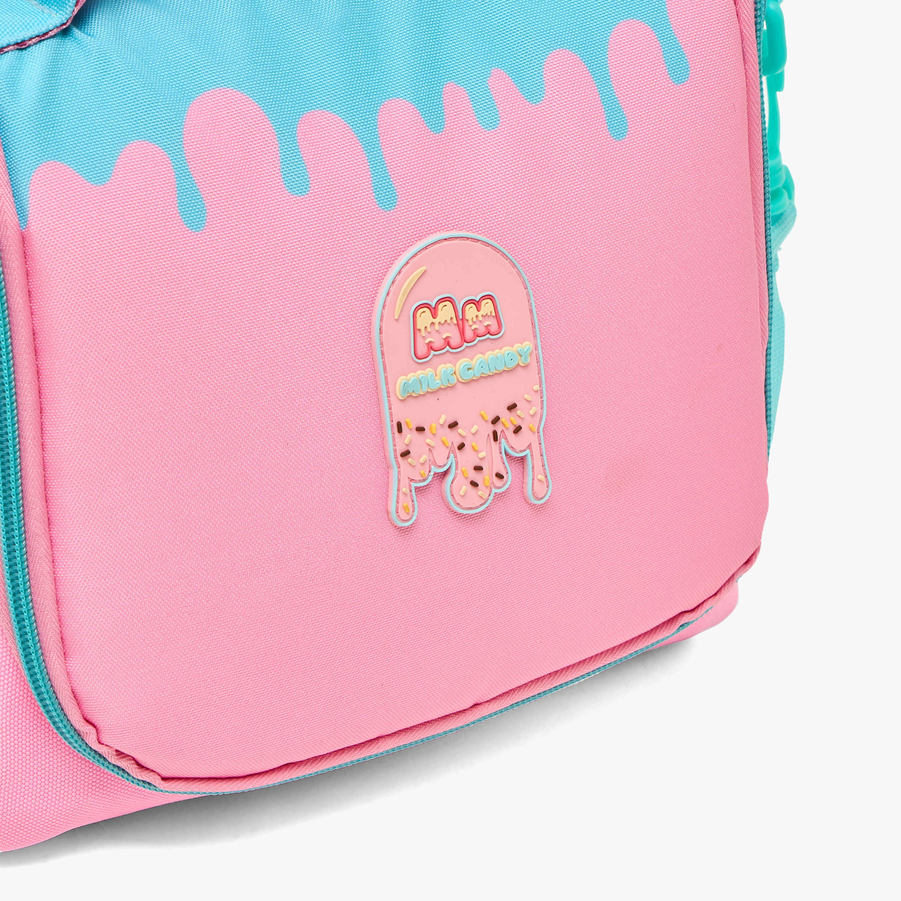 شنطة غداء بطبعات وبسحاب للبنات بعمر 8 إلى 12 سنة من ميلك كاندي-school-lunchessentials-lunchbags-image-3