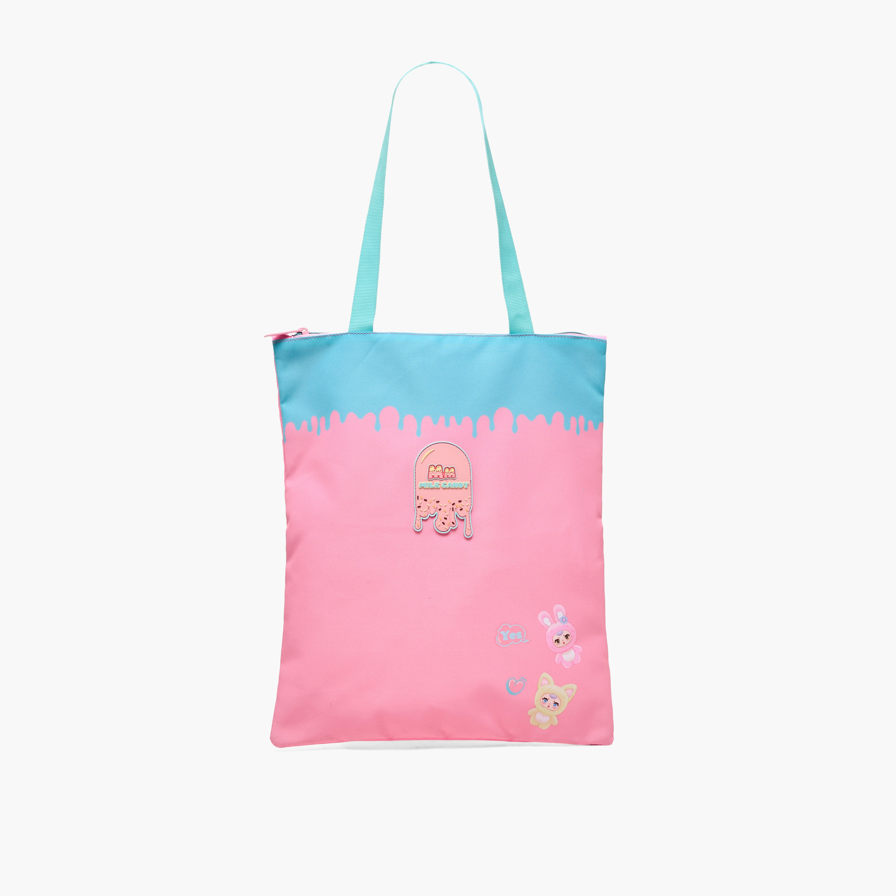 Milk Candy Printed Shoulder Bag for Girls 8-12 Years with Zip Closure-school-bagsandbackpacks-backpacks-image-1