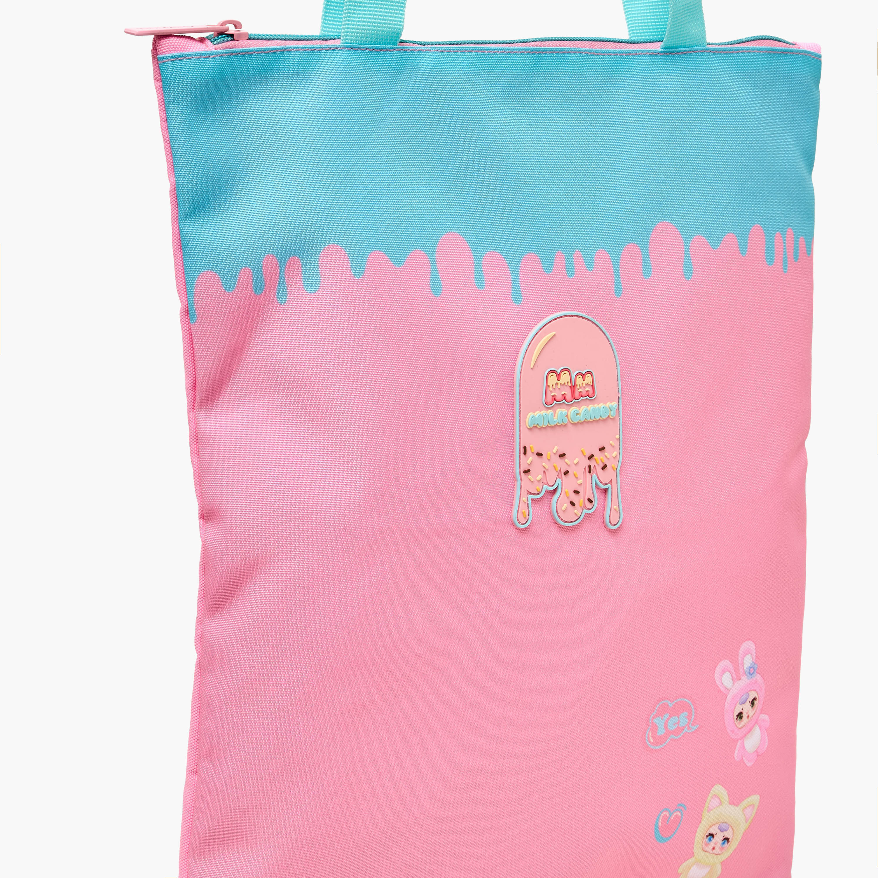 Milk Candy Printed Shoulder Bag for Girls 8-12 Years with Zip Closure-school-bagsandbackpacks-backpacks-image-2