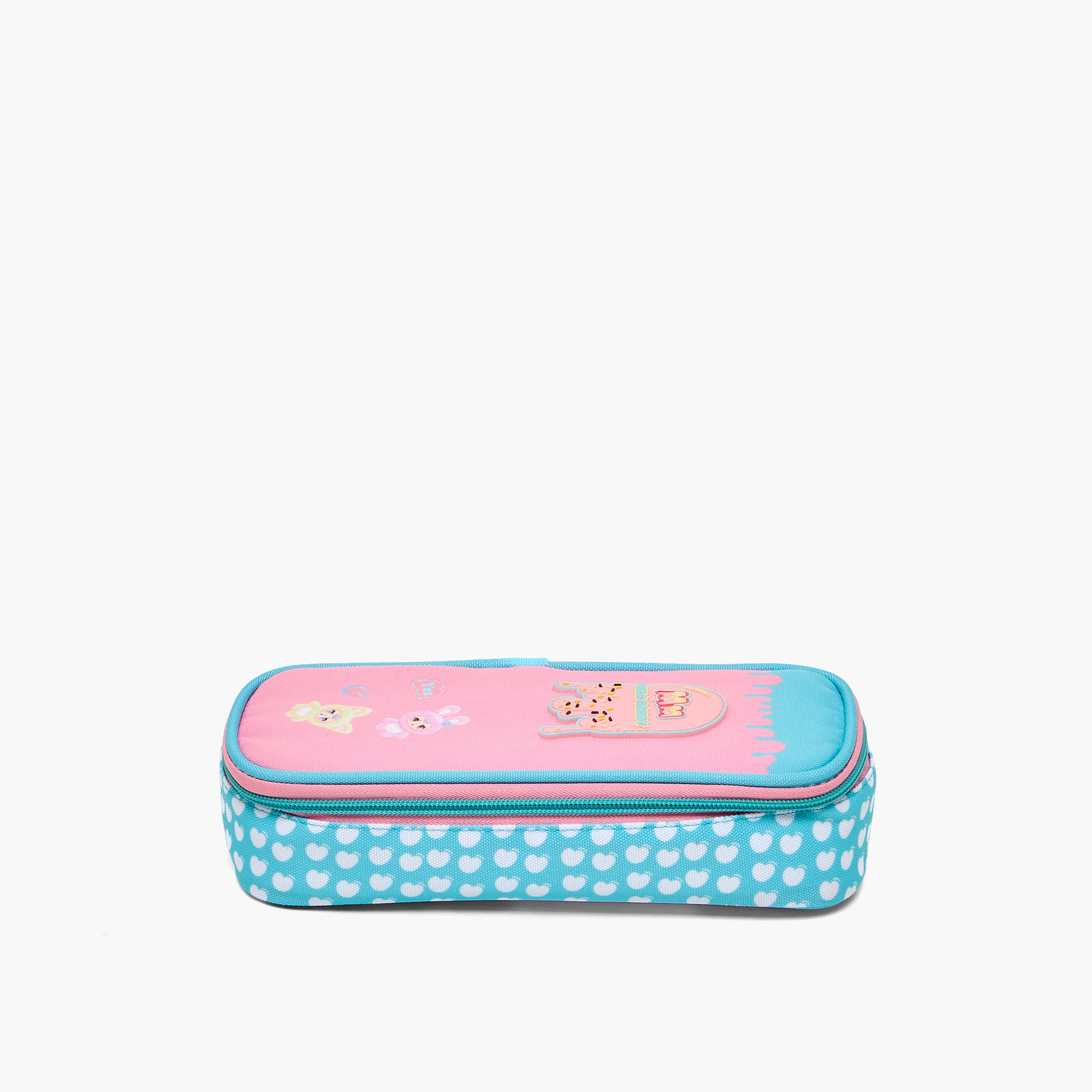Milk Candy Logo Applique Pencil Pouch with Zip Closure-school-stationery-pencilcases-image-1