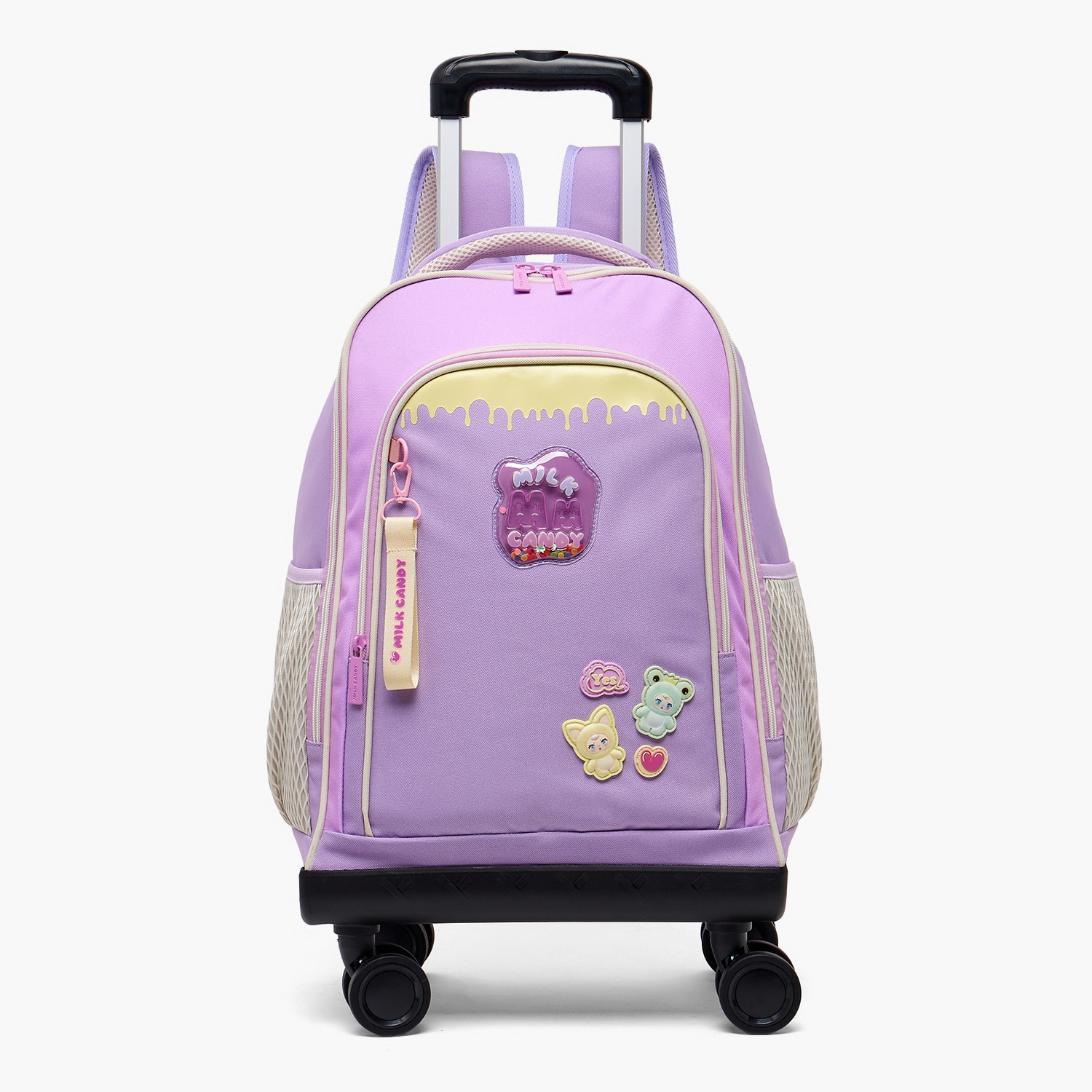 Milk Candy Printed Trolley Bag for Girls 8-12 Years Retractable Handle - 18 inches-school-bagsandbackpacks-trolleybags-image-1