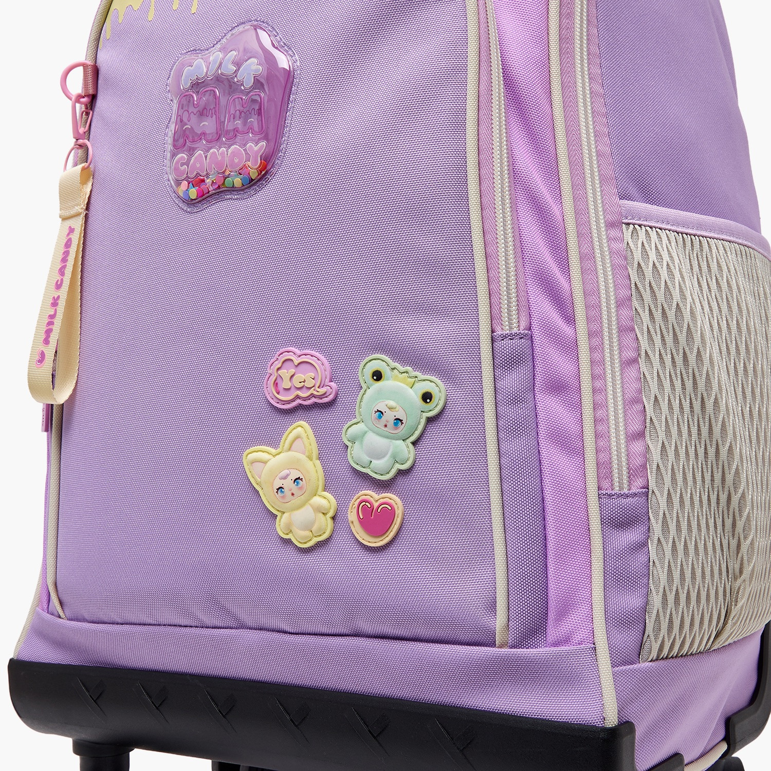 Milk Candy Printed Trolley Bag for Girls 8-12 Years Retractable Handle - 18 inches-school-bagsandbackpacks-trolleybags-image-8