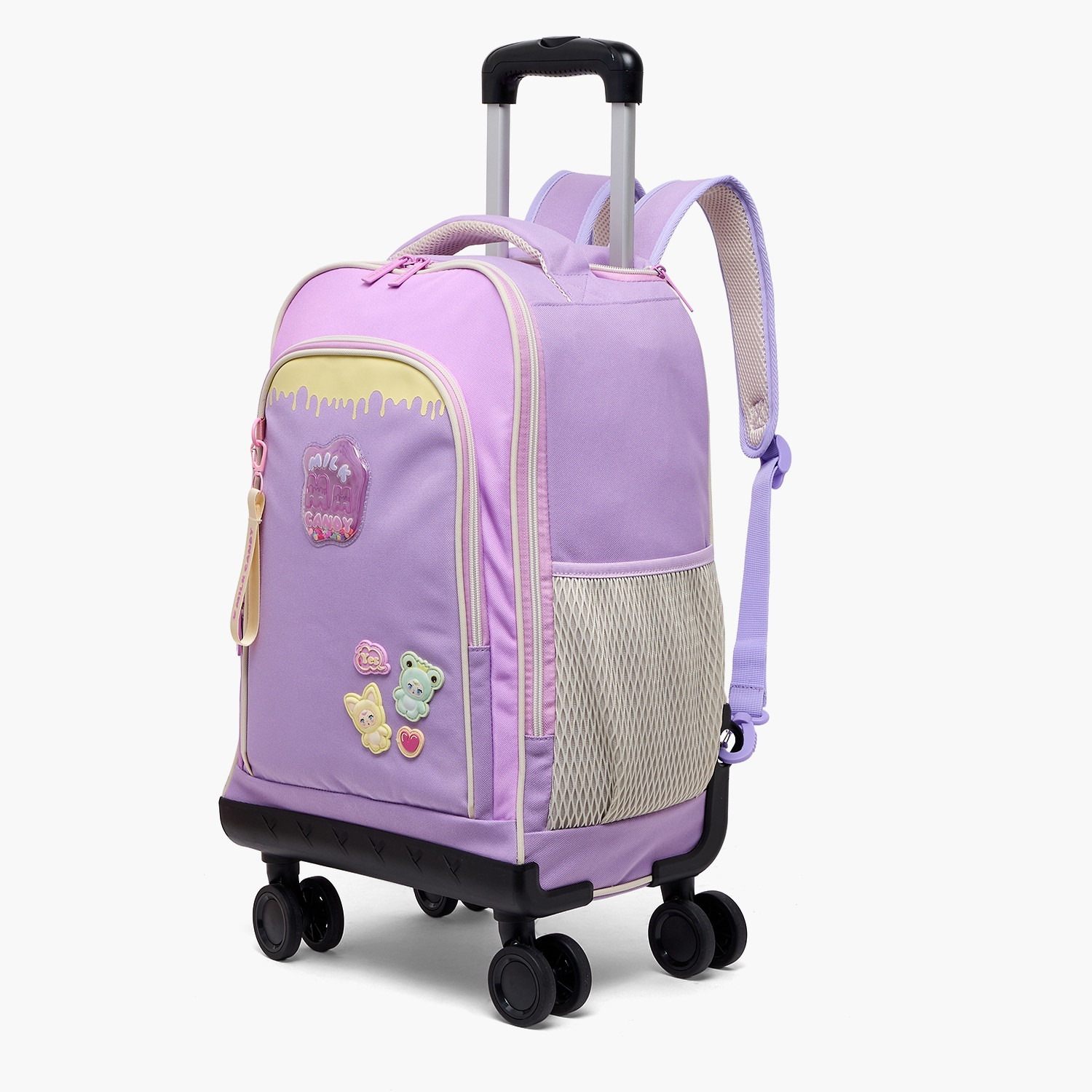 Milk Candy Printed Trolley Bag for Girls 8-12 Years Retractable Handle - 18 inches-school-bagsandbackpacks-trolleybags-image-10