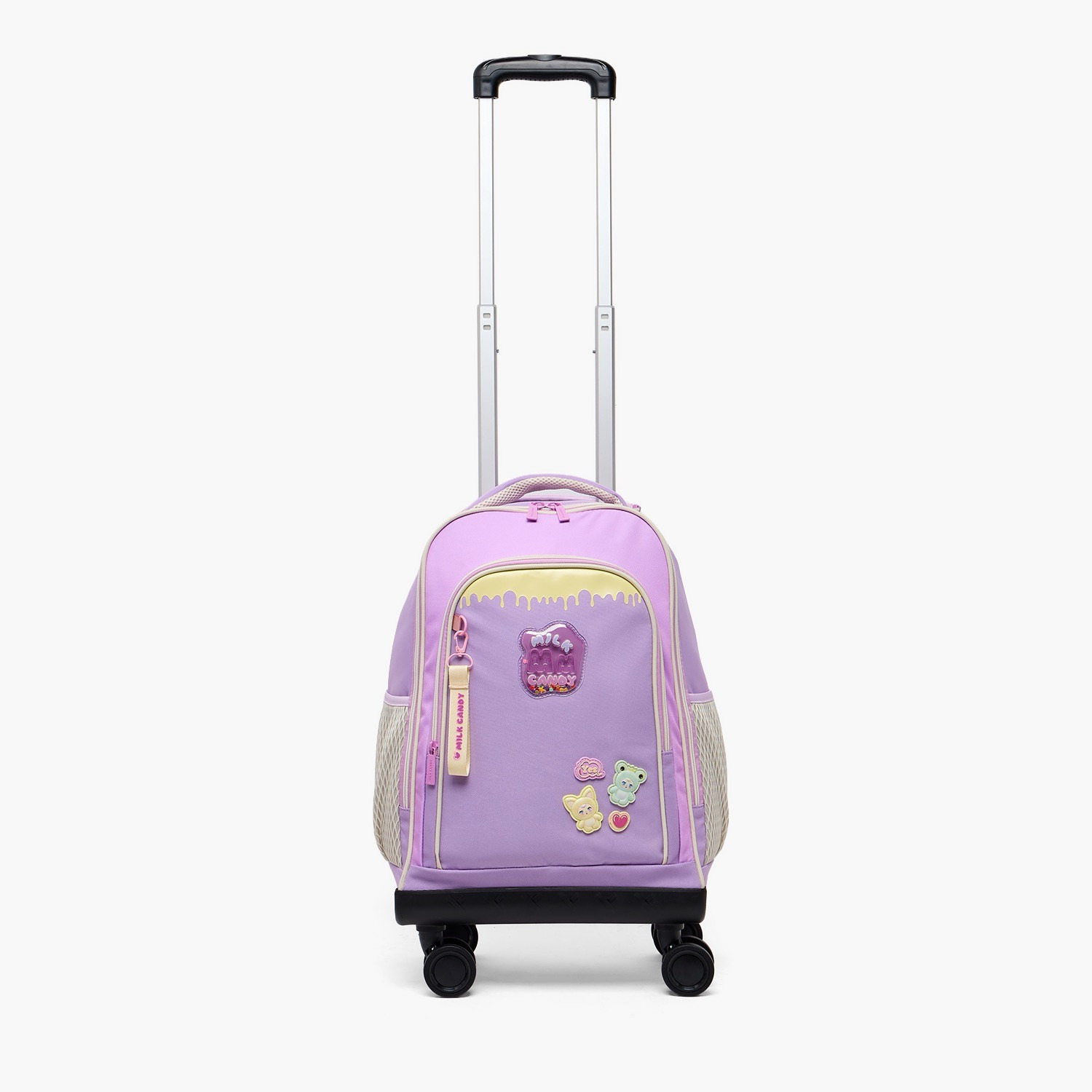 Milk Candy Printed Trolley Bag for Girls 8-12 Years Retractable Handle - 18 inches-school-bagsandbackpacks-trolleybags-image-3