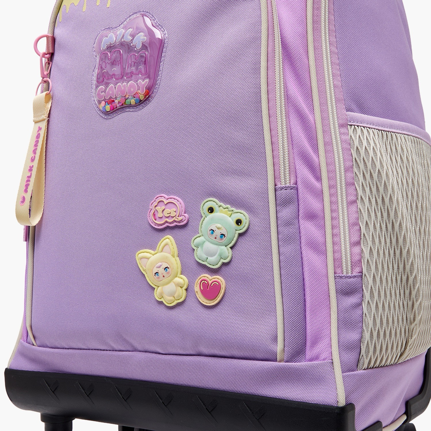 Milk Candy Printed Trolley Bag for Girls 8-12 Years Retractable Handle - 18 inches-school-bagsandbackpacks-trolleybags-image-4