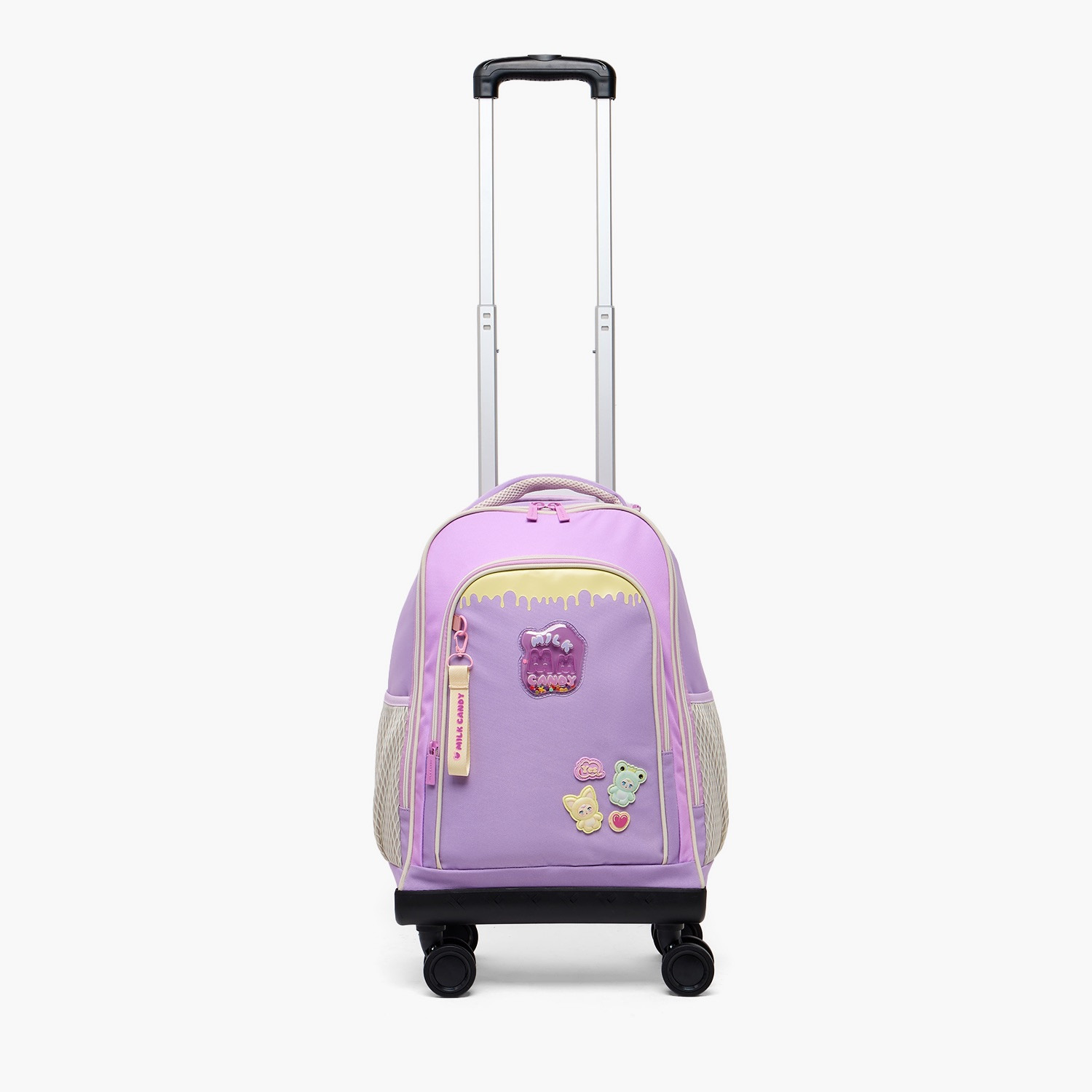 Milk Candy Printed Trolley Bag for Girls 8-12 Years Retractable Handle - 18 inches-school-bagsandbackpacks-trolleybags-image-2