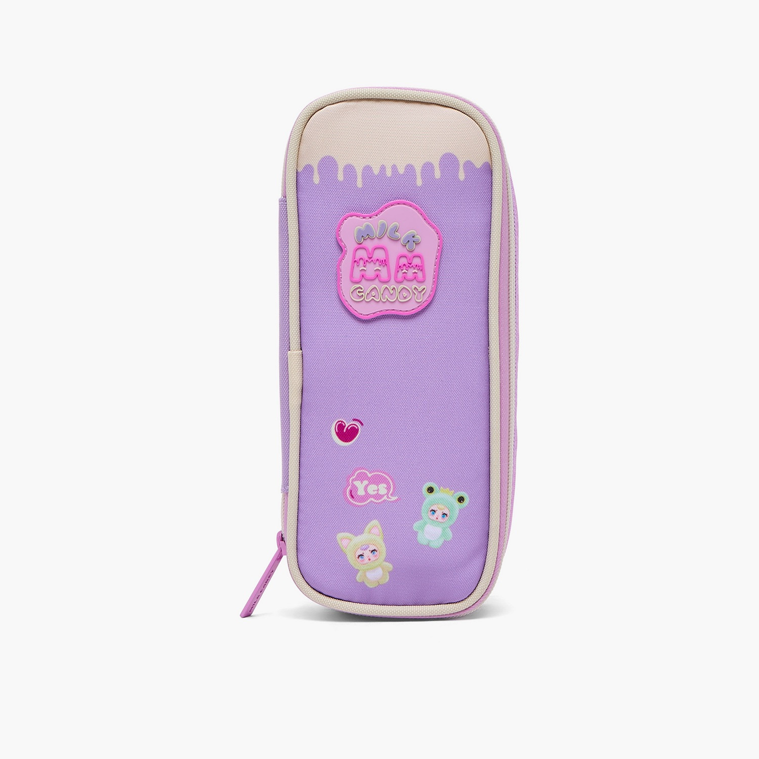 مقلمة بسحاب إغلاق وطبعات من ميلك كاندي-school-stationery-pencilcases-image-1