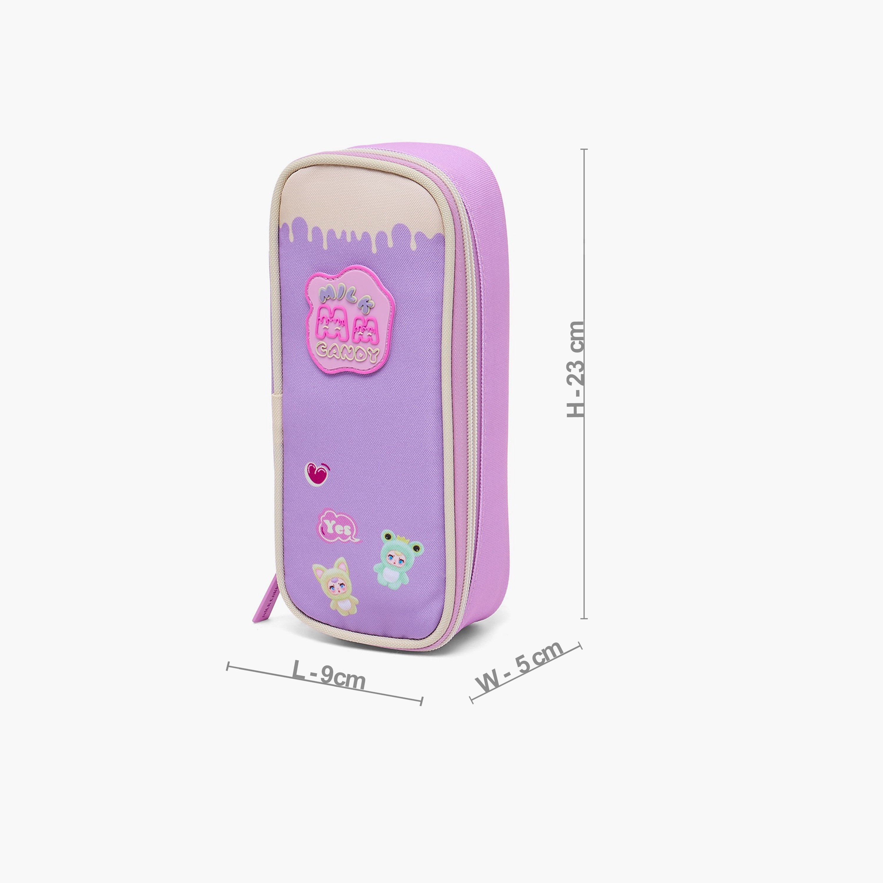 مقلمة بسحاب إغلاق وطبعات من ميلك كاندي-school-stationery-pencilcases-image-4
